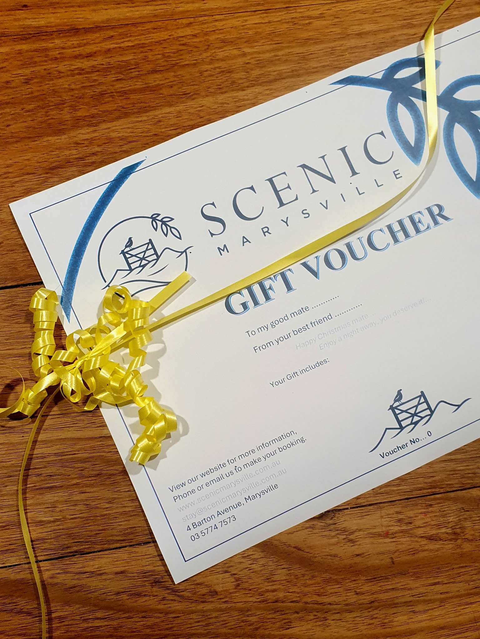 Do you know someone who needs a "getaway holiday", kind of Christmas gift? 
We custom make #giftvouchers starting at $100🏡
You can say what ever you'd like on the voucher... simply call us on (03) 5774 7573 with your credit card handy and 