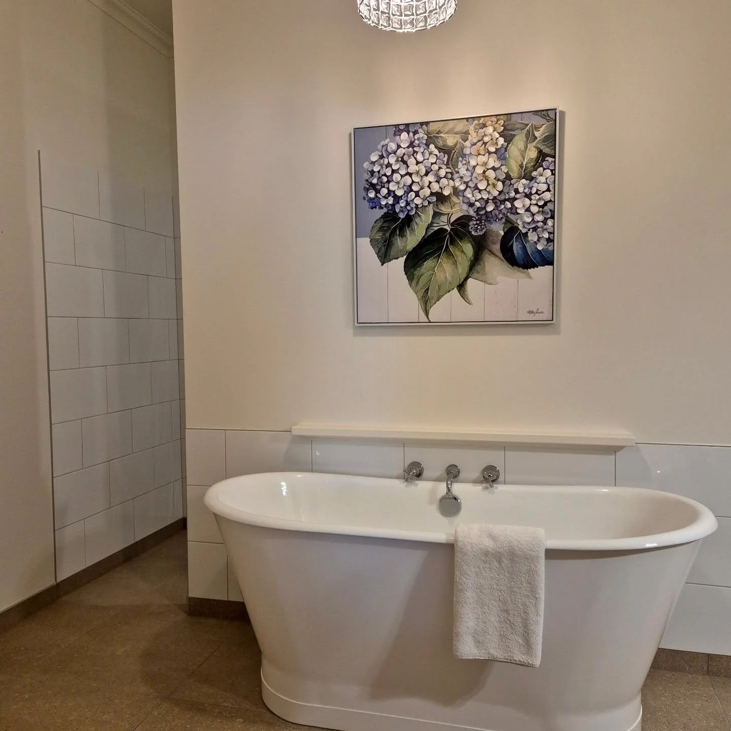 The beautiful deep soaking, cast iron bath in our Canopy Bath Studios. Bliss!