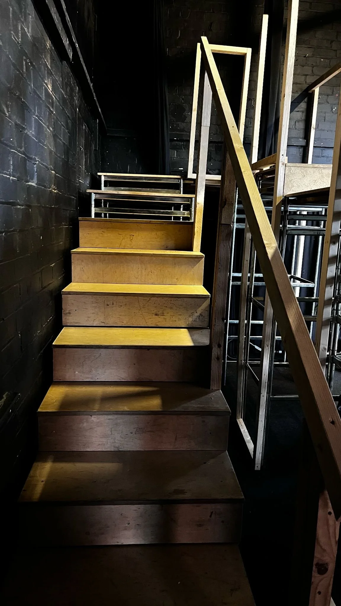 stairs leading off backstage