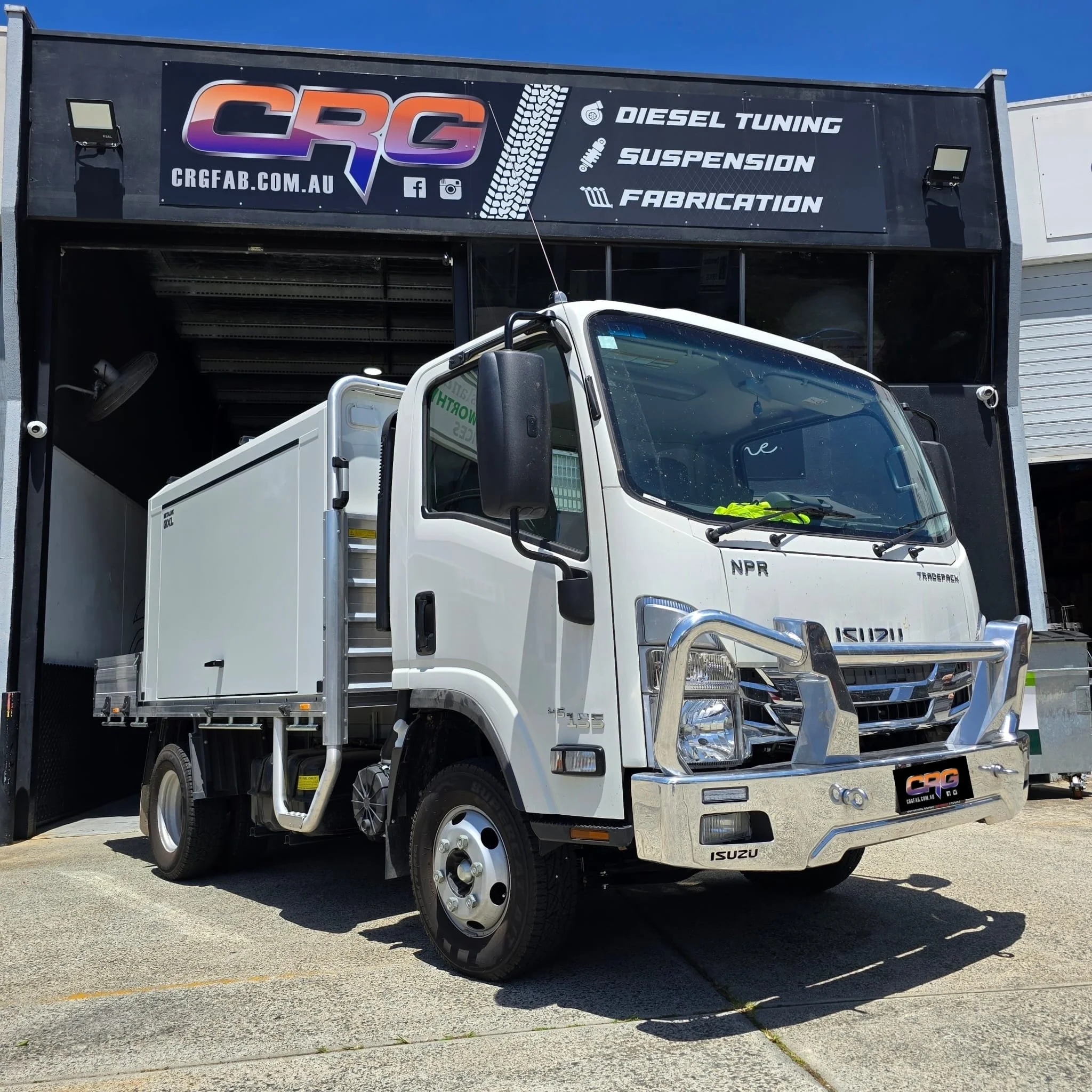 Suspension and tune! 

Isuzu NPR in for our 2&quot; front suspension lift and King shocks.
Increasing the bump. Stop gap from 30mm to 75... With exceptional dampening Sure does make an huge improvement in ride quality. Stopping your seat from feeling