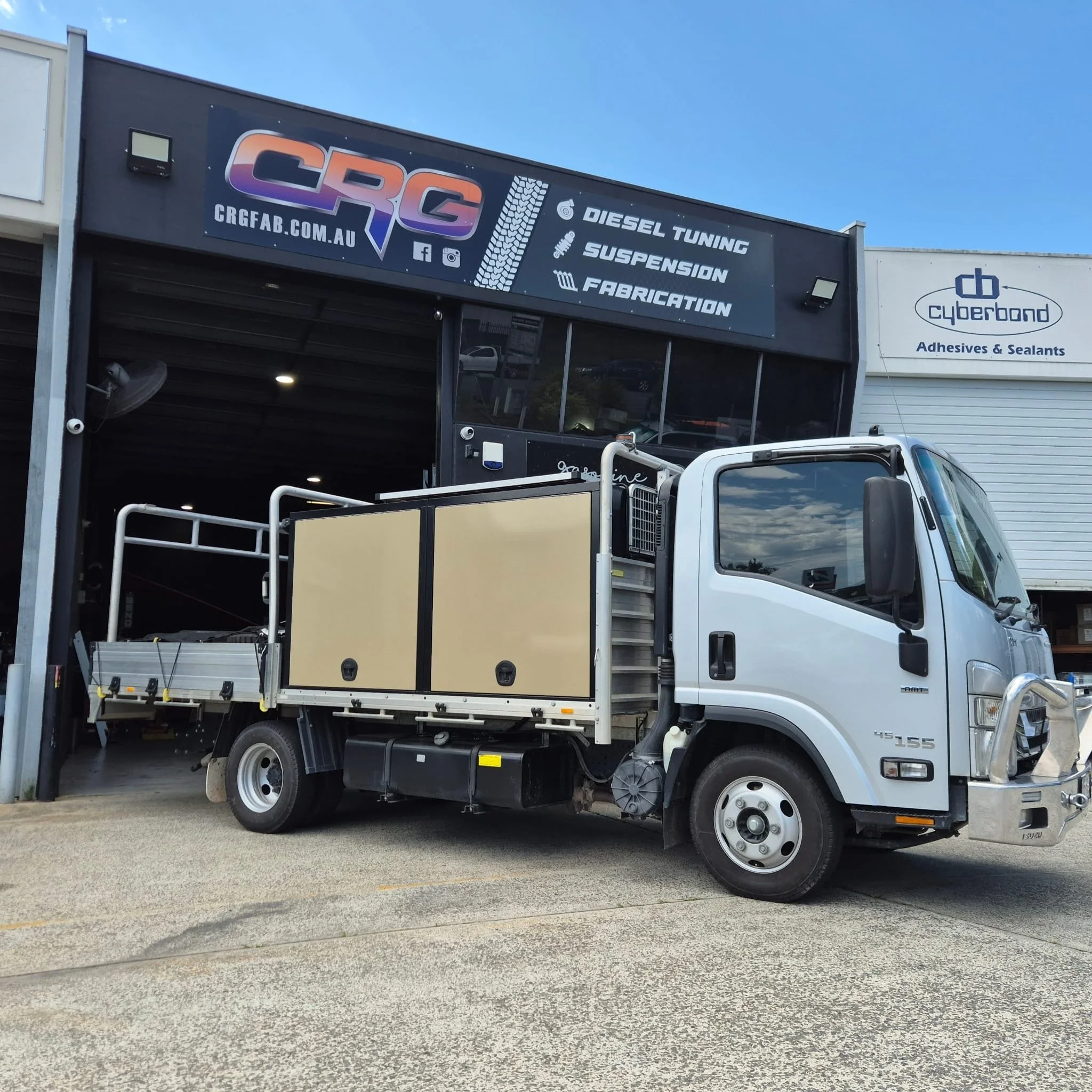 King Shocks and custom Springs!!! 

Factory suspension in the Isuzu NPR has 1 inch of travel before a solid rubber bump stop on the beam axle hits the chassis rail and front camber that destroys tyres from brand new. 

What's the fix for better suspe