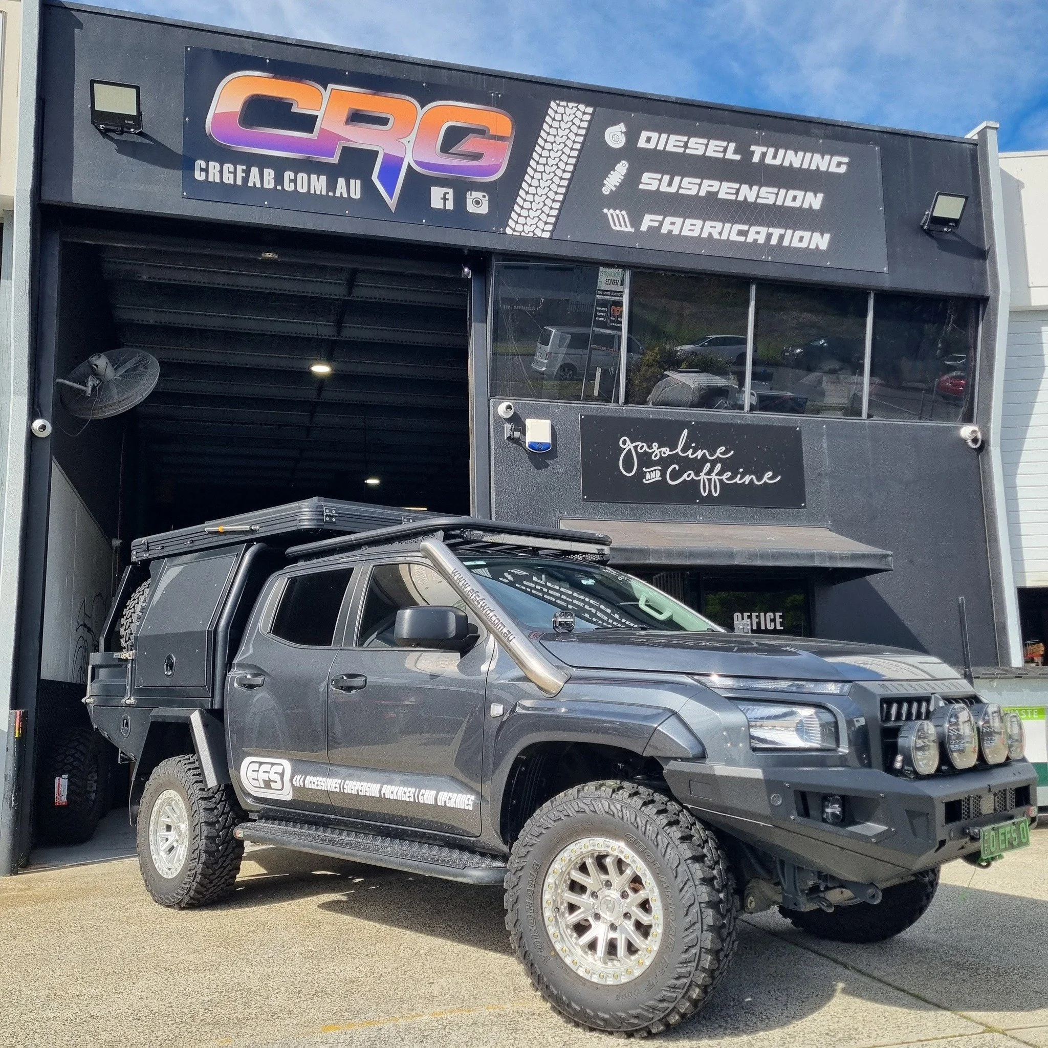 Very pleased to announce that we will be working with @efs4x4accessories  with their vehicle GVM upgrades, 4x4 suspension upgrades and accessories. 

Brock and Craig came down today with their MV Triton that has been all over the interwebs to deliver