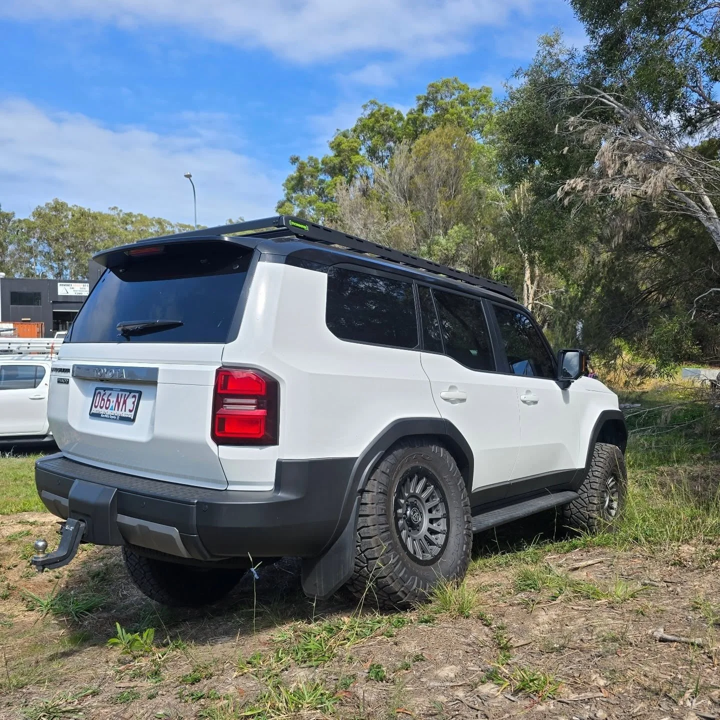 A white off-road SUV