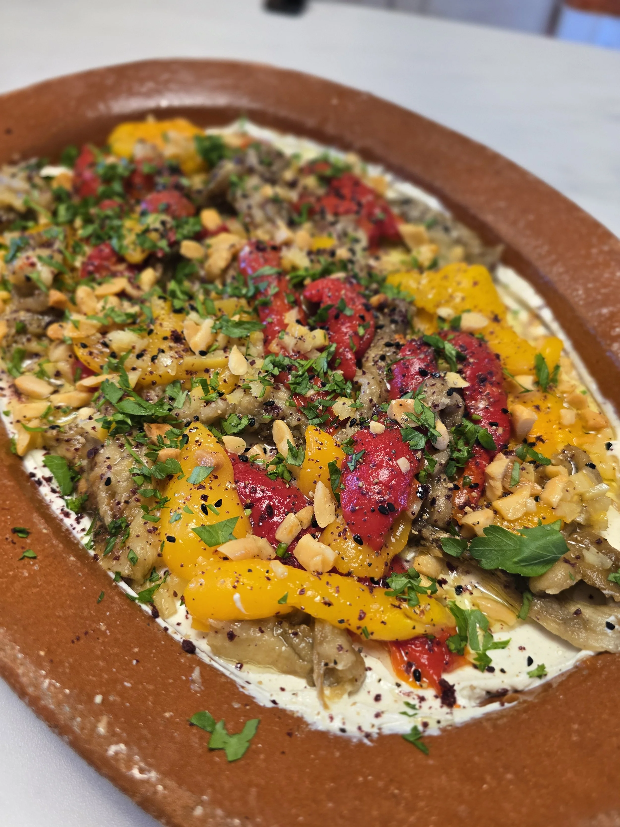 Roast vegetables with Lebnah