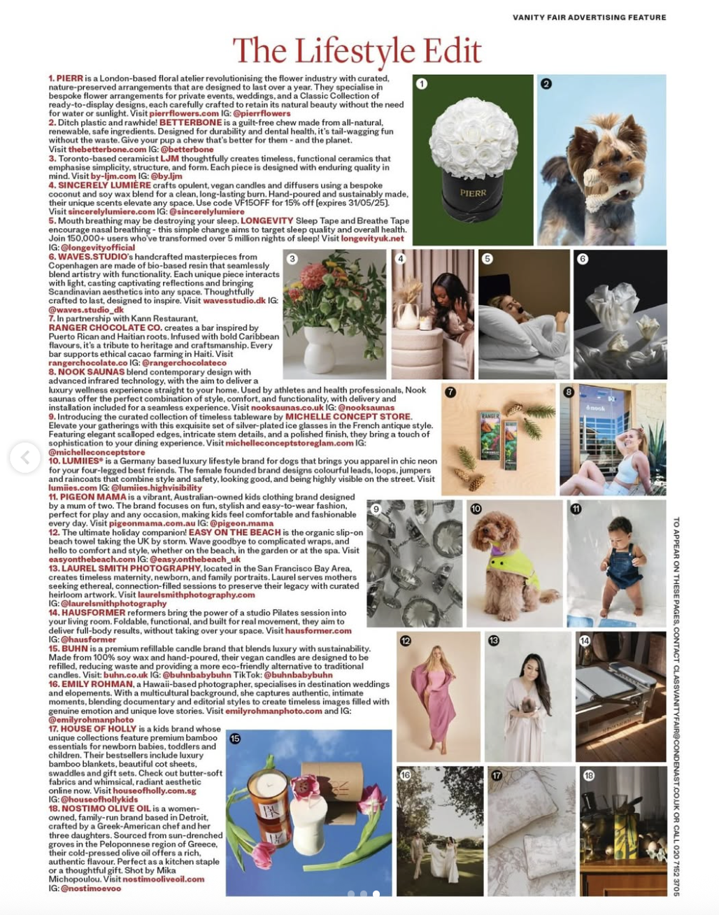 PIERR Flowers Featured in Vanity Fair — May 2025 Edition