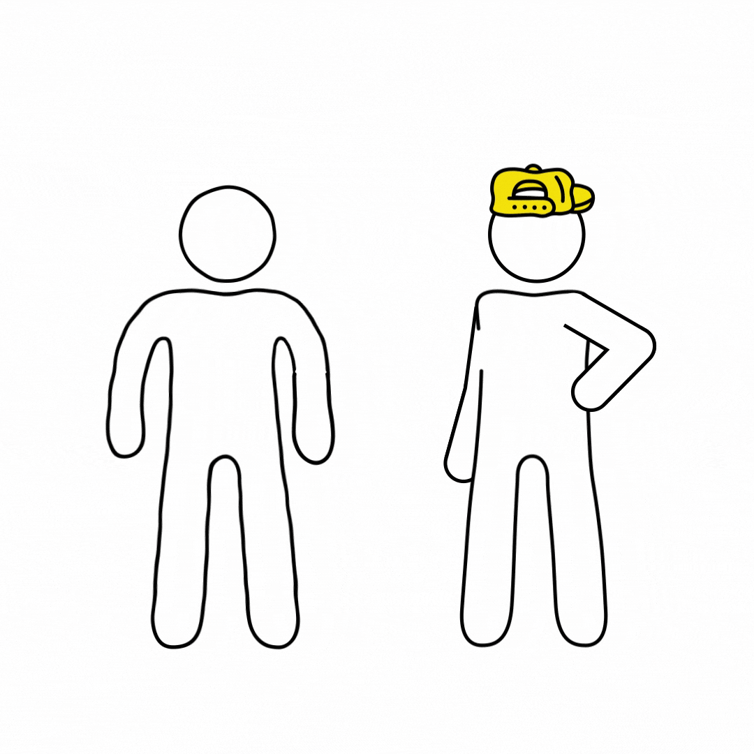 man spreading rumours