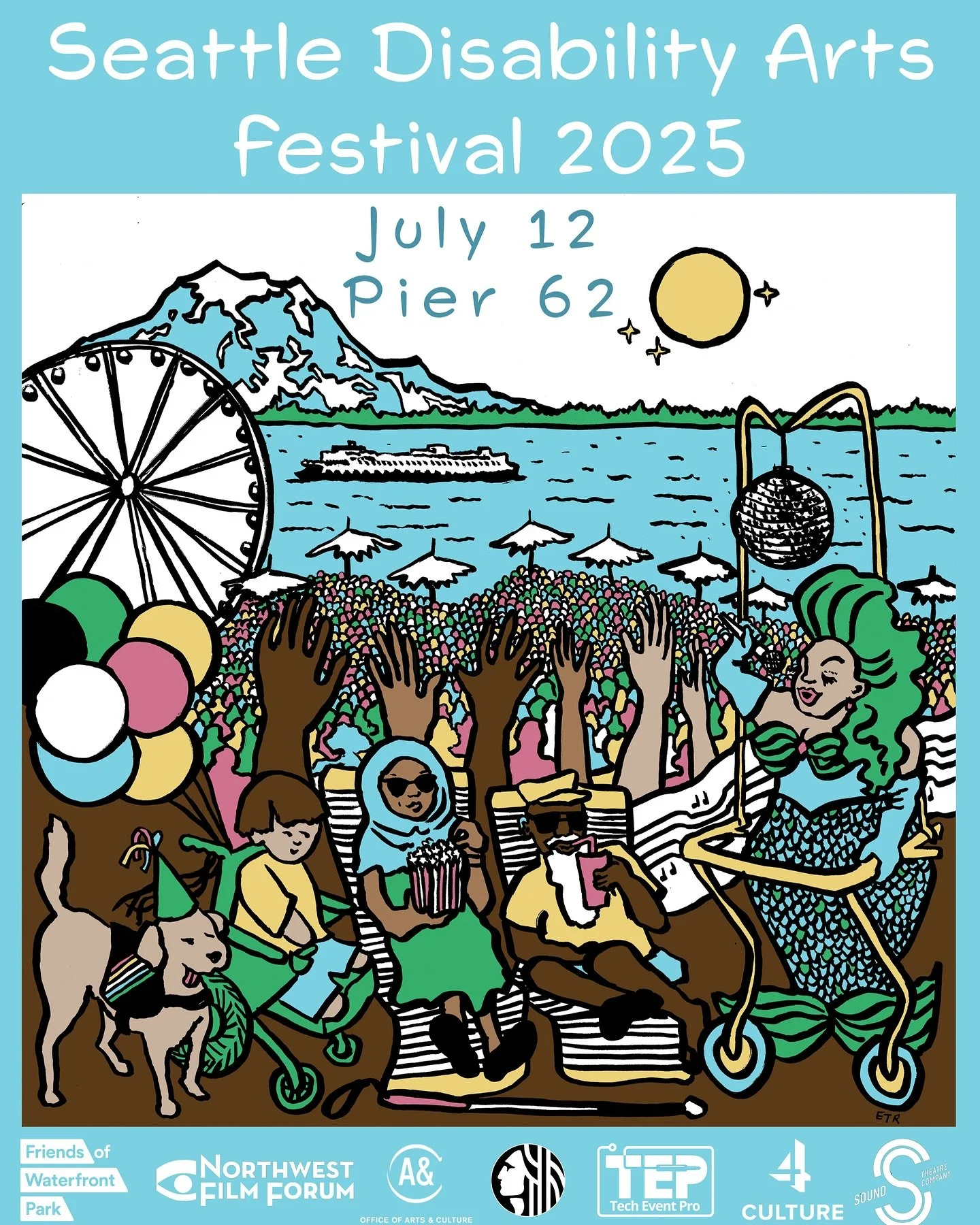 THIS SATURDAY!! Join us on the beautiful Seattle waterfront for a day of music, art, community and fun!!! The inaugural Seattle Disability Arts Festival is upon us, and we couldn&rsquo;t be more excited! ☀️Where will YOU be? 

#seattle #seattleevents