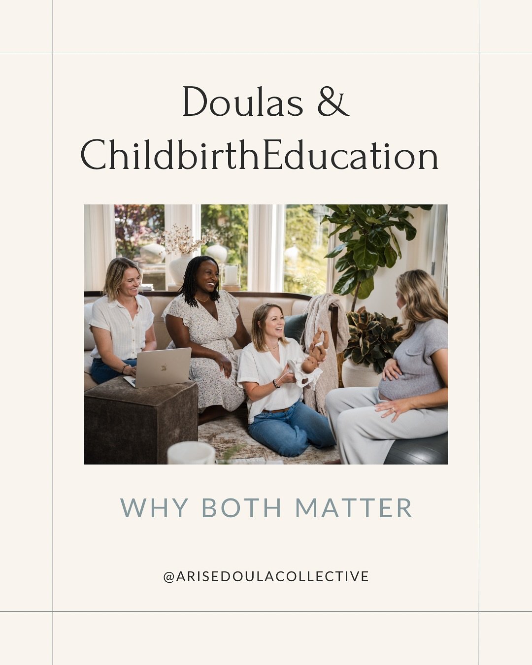 Childbirth education and doulas are not either or.
They are a powerful combination.

Classes give you understanding.
Doulas help translate that knowledge into action.

We help you apply what you have learned while crafting your birth preferences, and