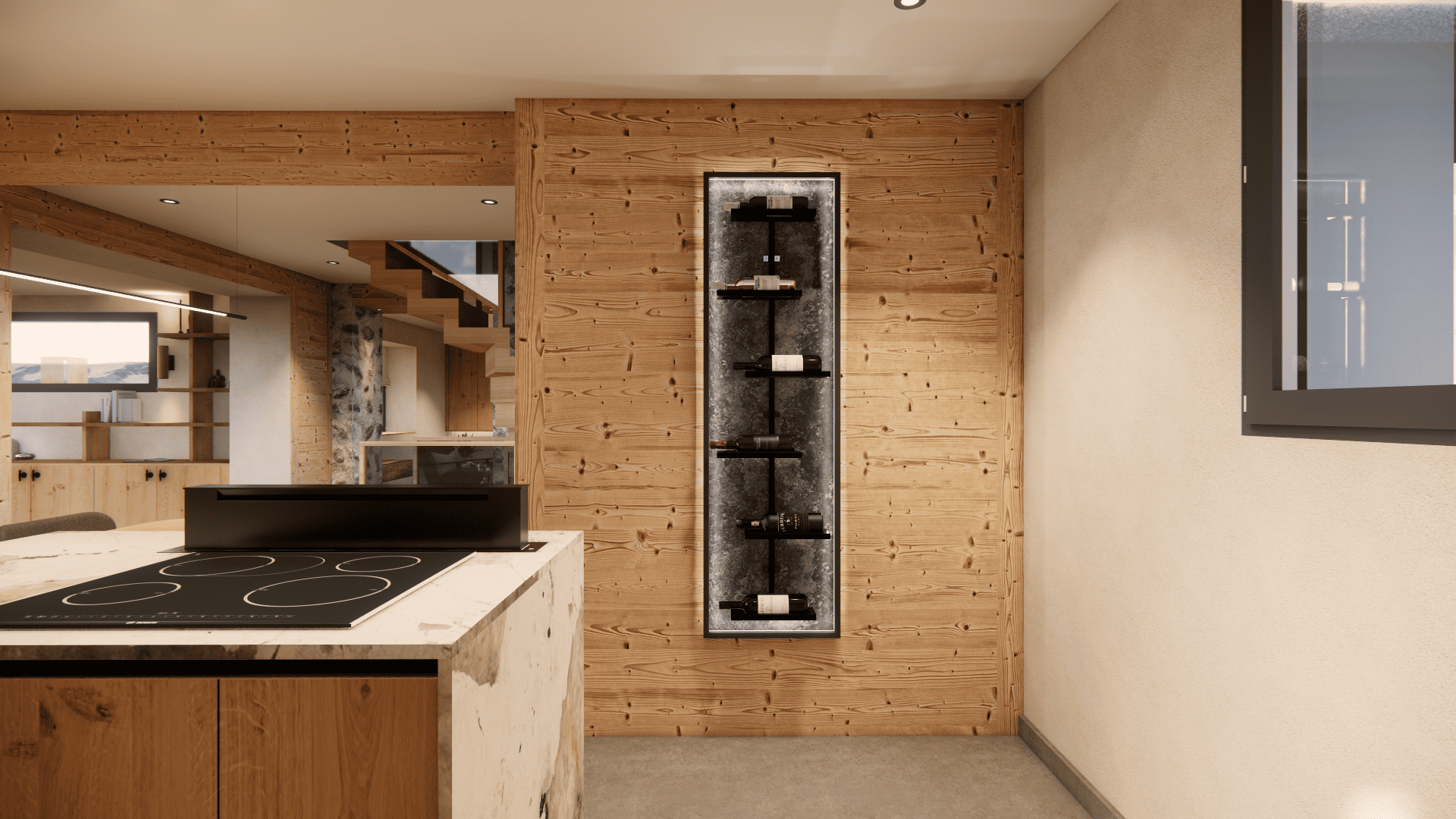 Projet Vaujany - Cuisine contemporaine et fonctionnelle, accompagnée de matériaux nobles et naturels