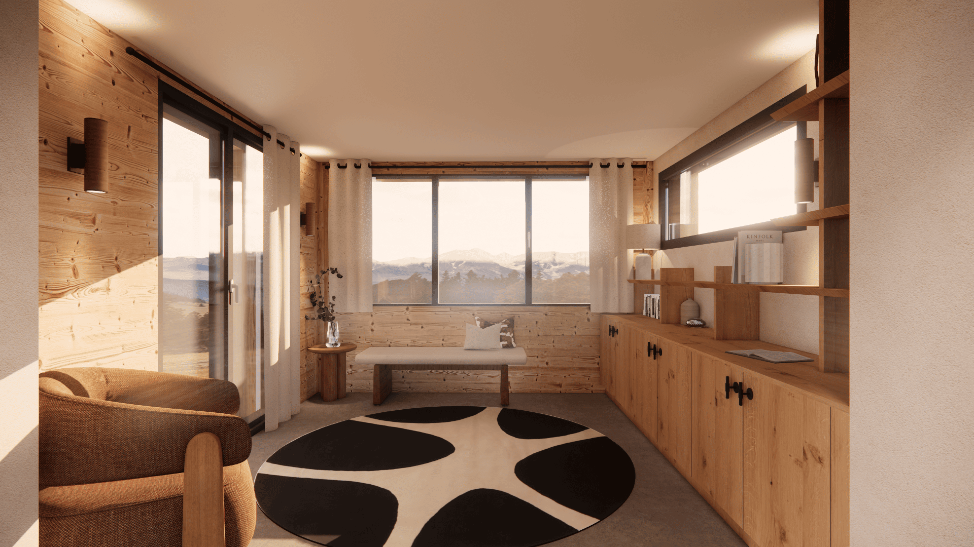 Projet Vaujany - Pièce annexe, bibliothèque, salle de jeux pour enfants