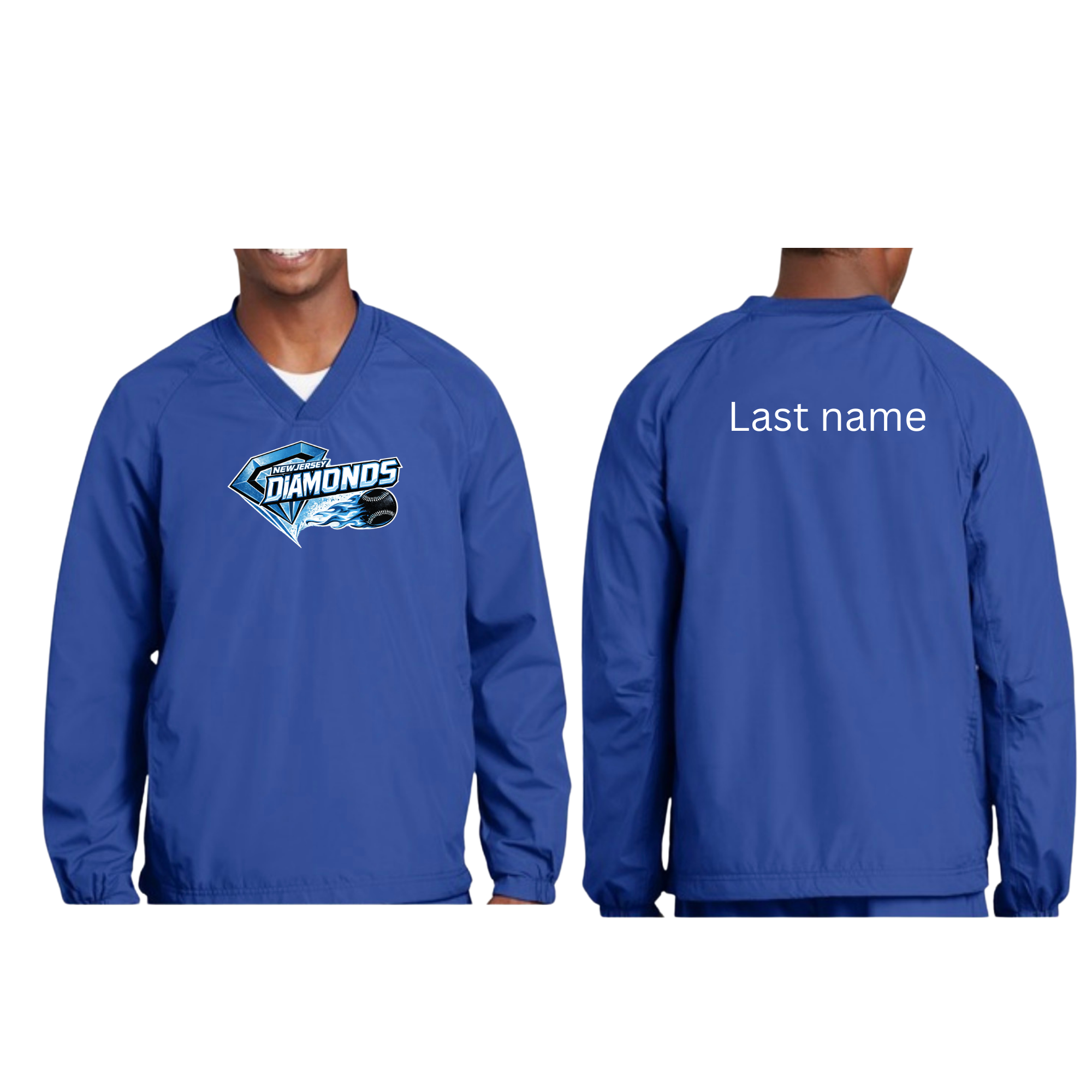 V-Neck Raglan Wind Shirt - Personalization Available