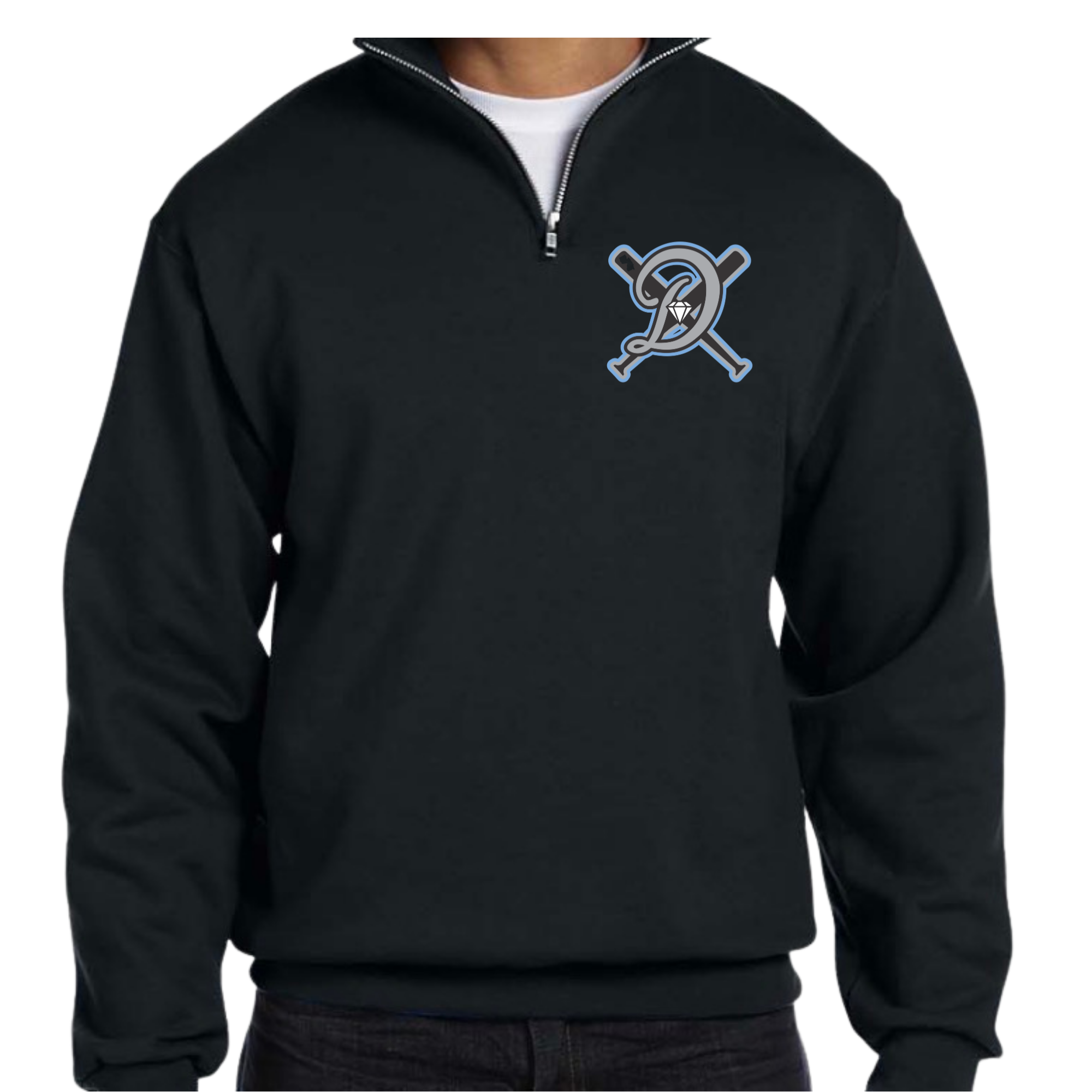 Black 3/4 Zip Up - Adult Sizes