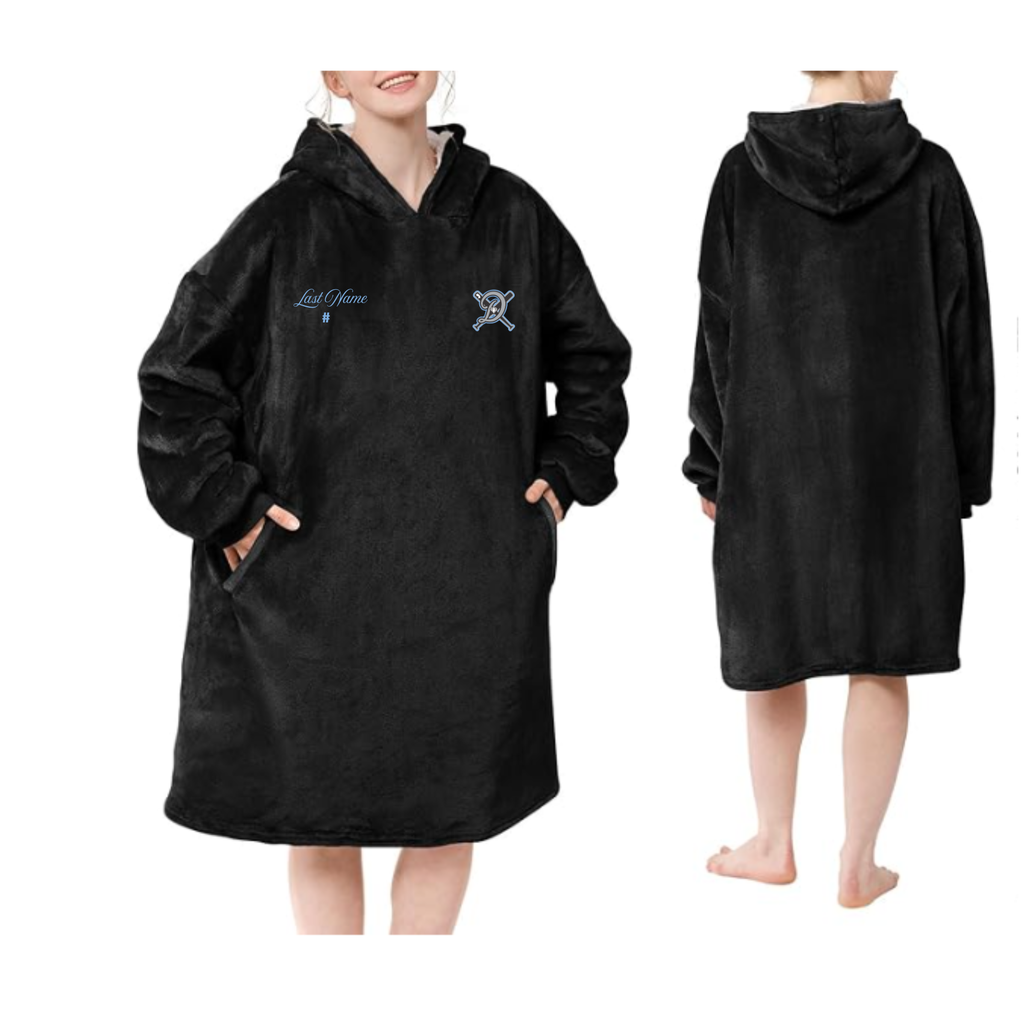 Blanket Hoodie, Oversized Wearable Sherpa Fleece Blanket Sweatshirt