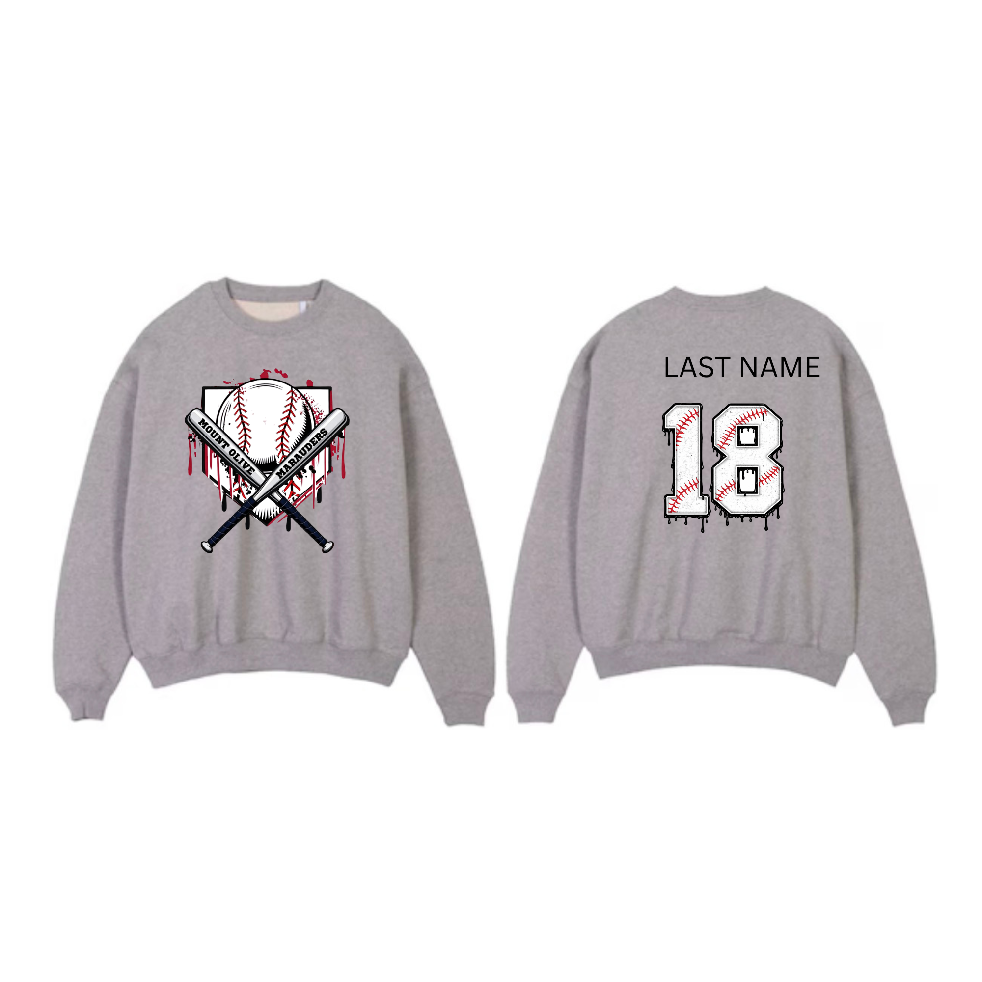 BASEBALL RED WHITE BLUE DRIP