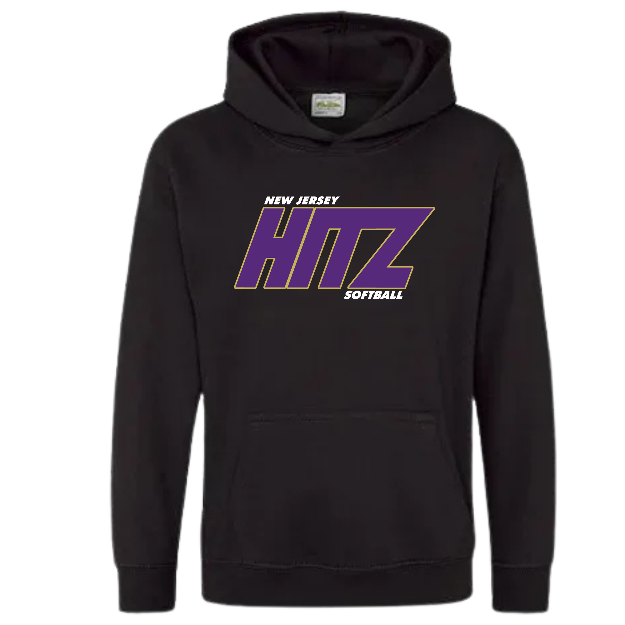 Hitz Black Hoodie - Purple lettering.png