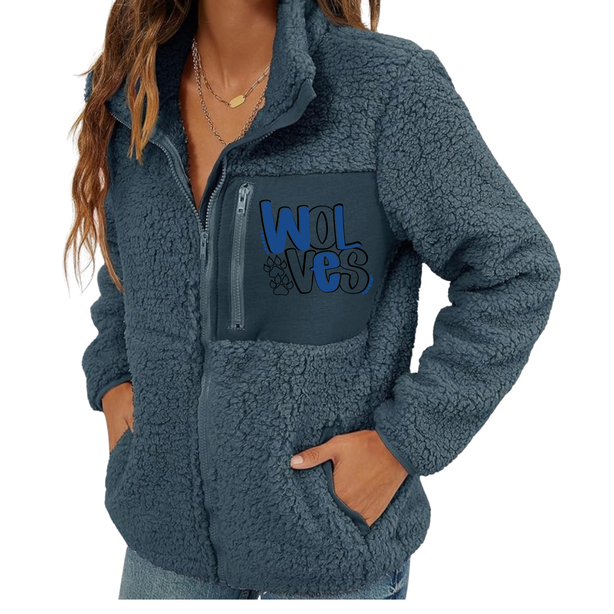 Navy Zip Up - Blue Wolves.png