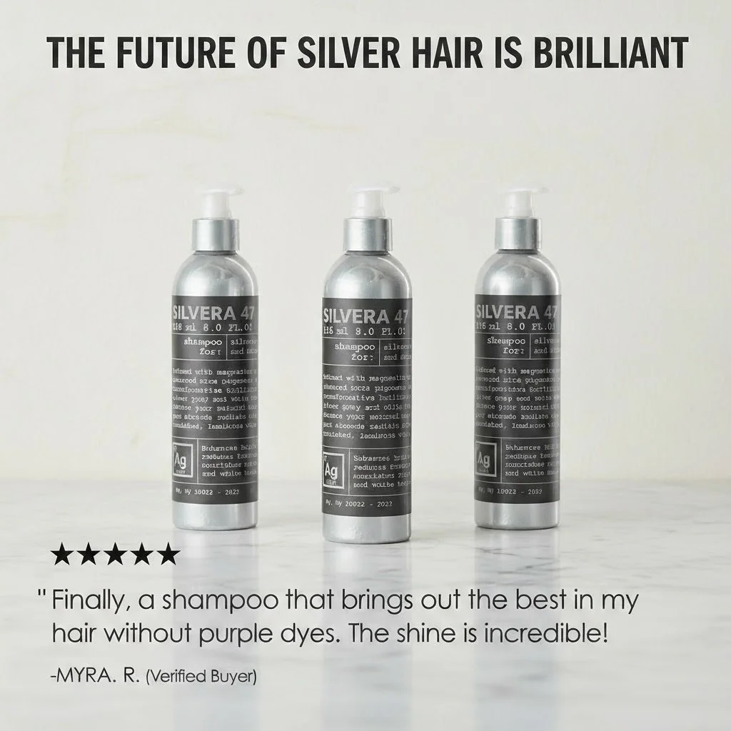 ✨ Shine without compromise.
Silvera shampoo and conditioner enhance your natural silver or white tones — no purple stains, no dull finish, just healthy, luminous hair. 💫
⭐️ The secret? Clean ingredients with silver mica pigment and magnesium