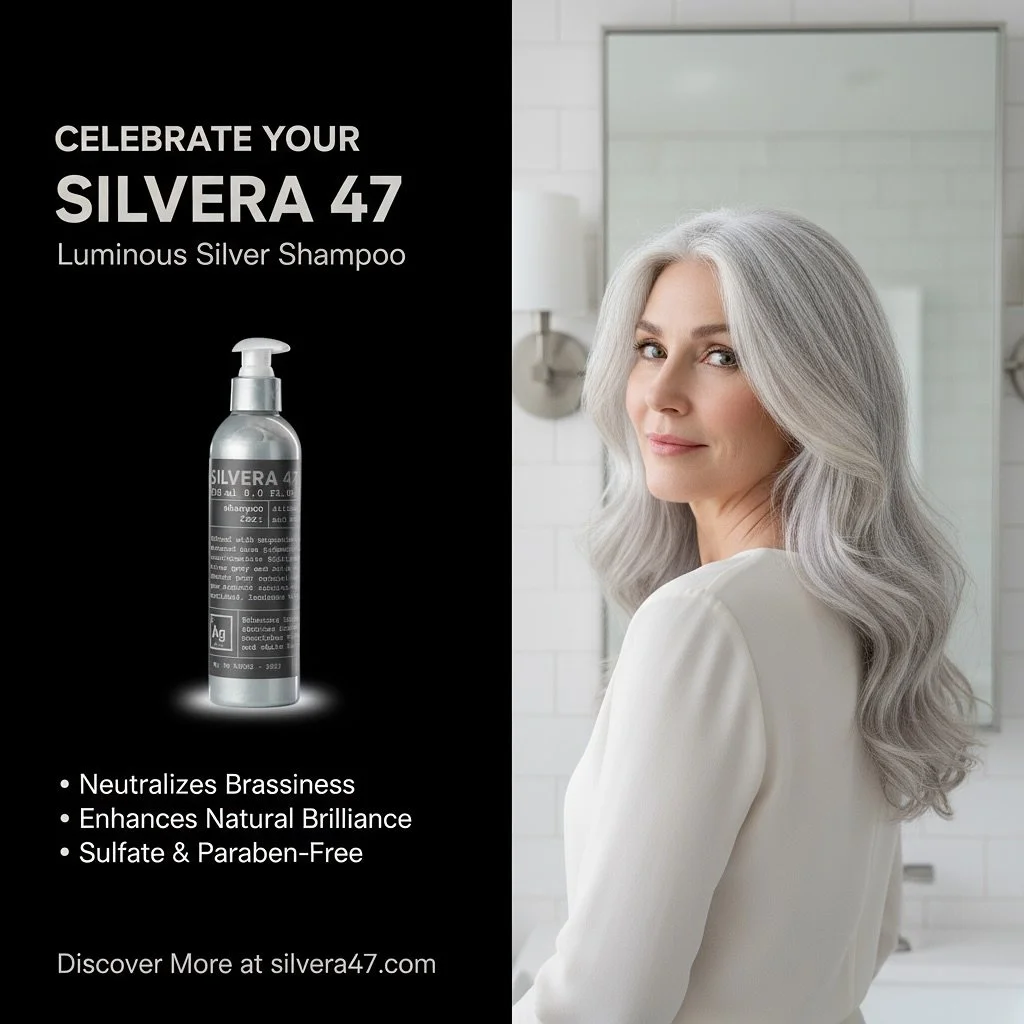 🤍 Celebrate Your Silver &amp; White Hair! 🤍
Let your natural brilliance shine with Silvera 47 Luminous Silver Shampoo &mdash; specially formulated to keep your hair bright, soft, and beautiful.

✨ Neutralizes brassiness
✨ Enhances natural radiance
