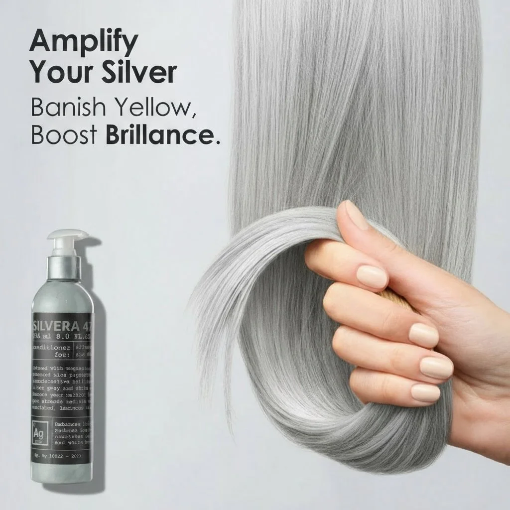 Amplify Your Silver ✨🩶
💎 Banish yellow tones
✨ Boost natural brilliance
🧴 Designed for silver, gray &amp; white hair
🌿 Clean formula that keeps hair bright, soft &amp; healthy

Let your silver shine the way it&rsquo;s meant to 💫

#SilverHair #Gr
