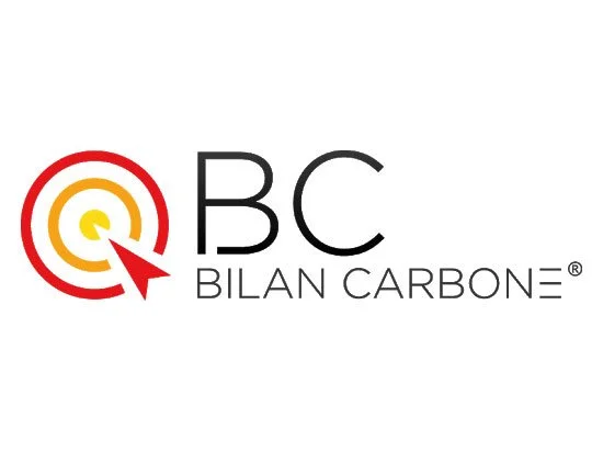 Logo BC Bilan Carbone avec cible et flèche.