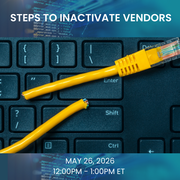 Steps to Inactivate Vendors