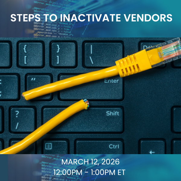 Steps to Inactivate Vendors