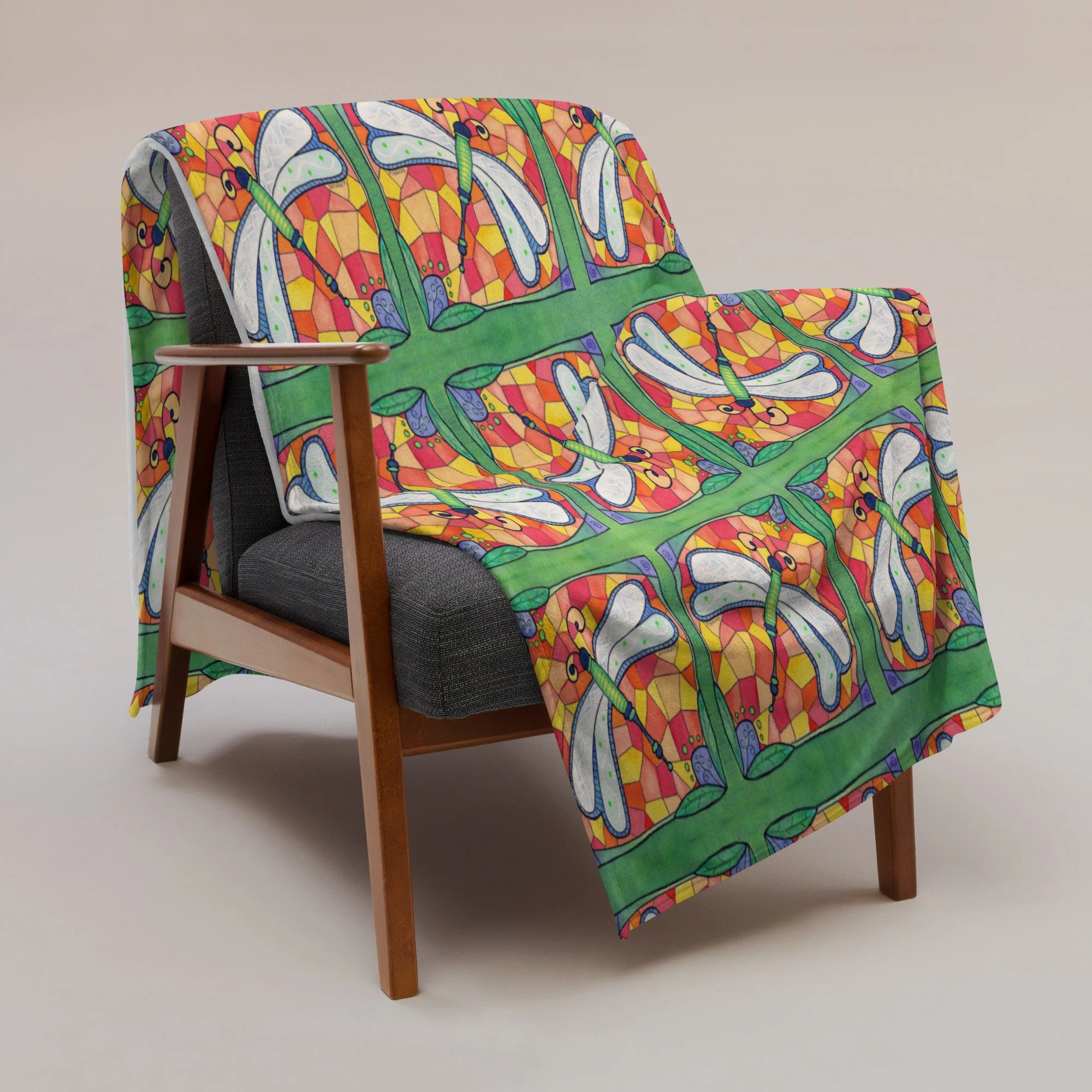 Dragonfly Jewel Throw Blanket