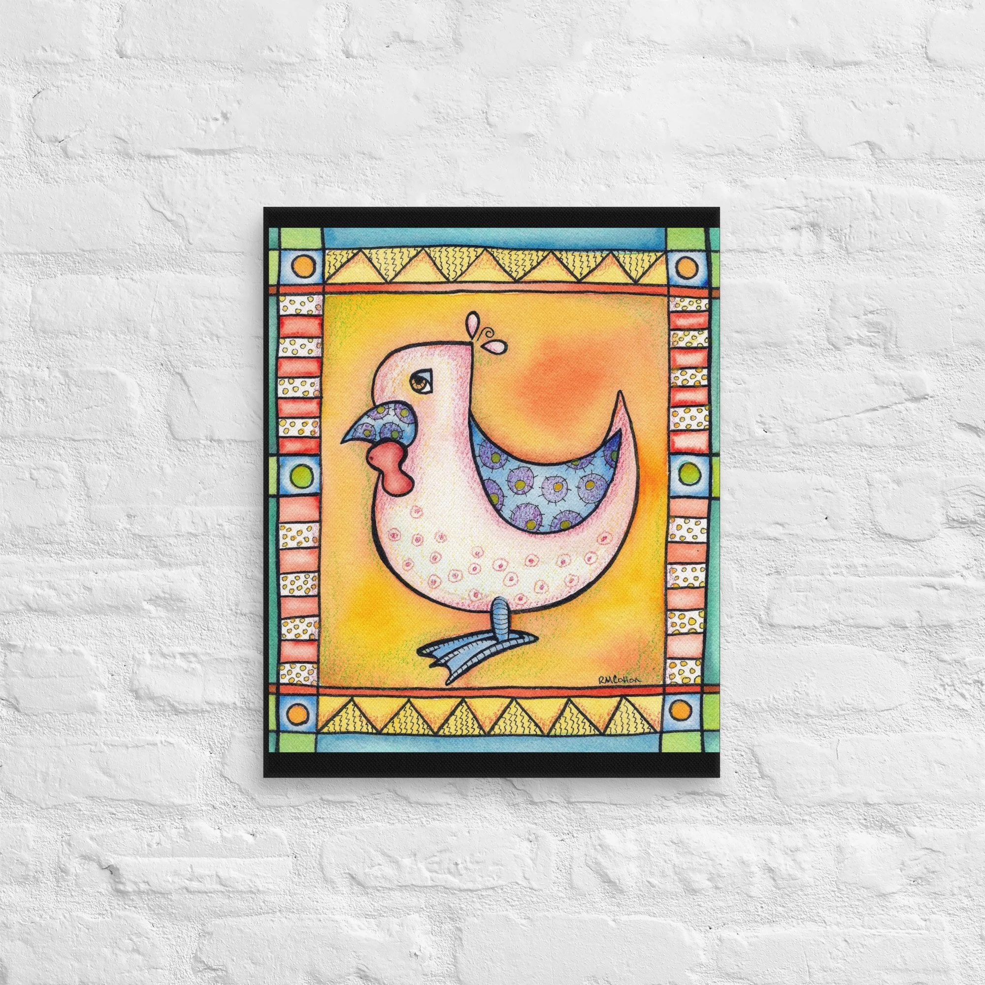 Rooster Jewel I Canvas Print