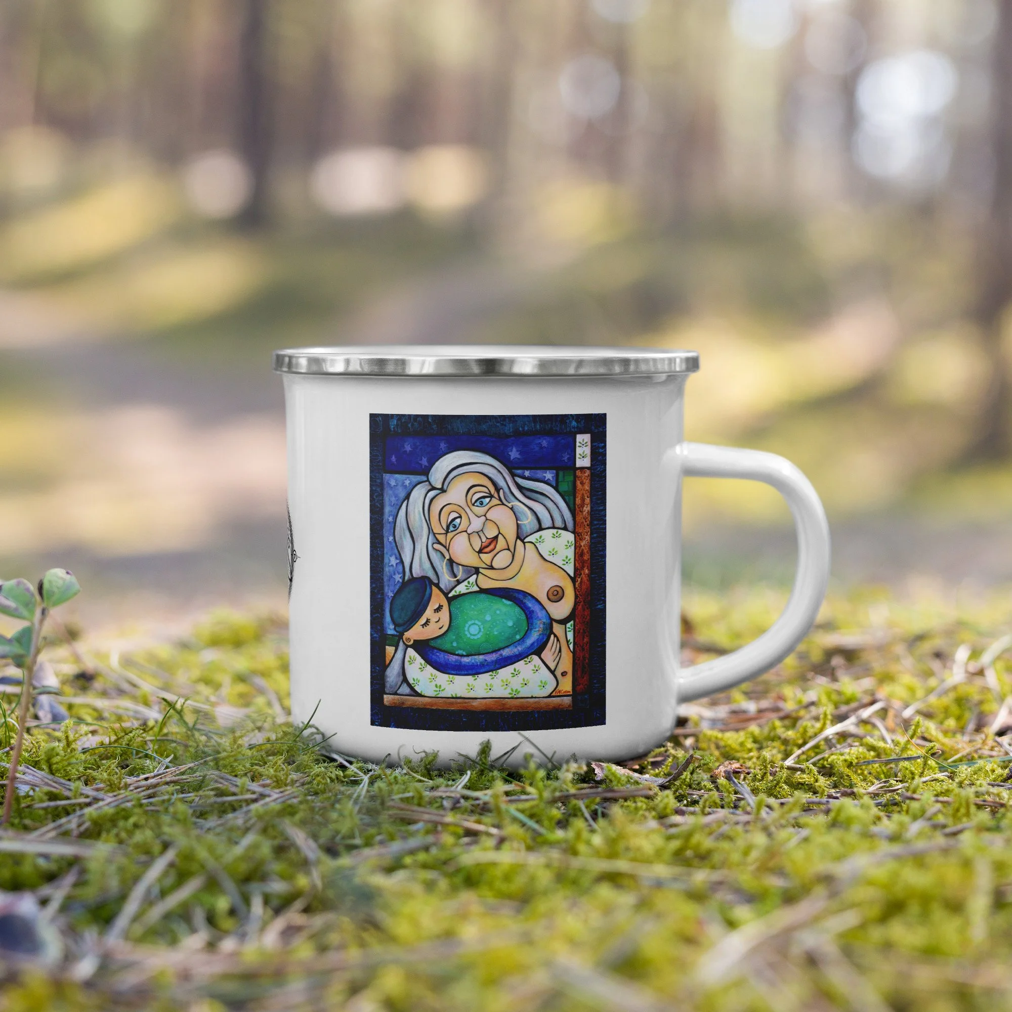 The Whole World in Her Hands Enamel Mug