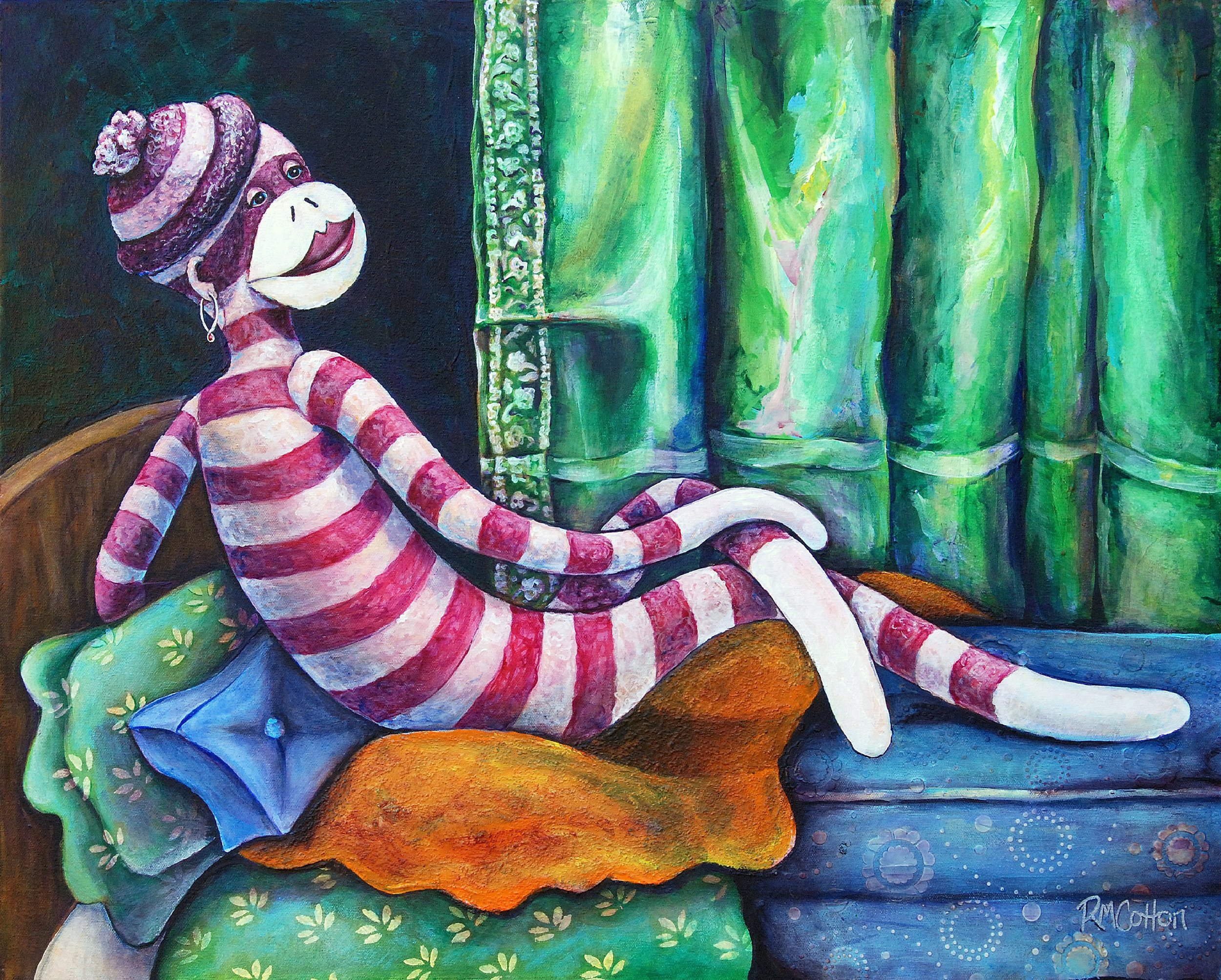 Sock Monkey Odalisque