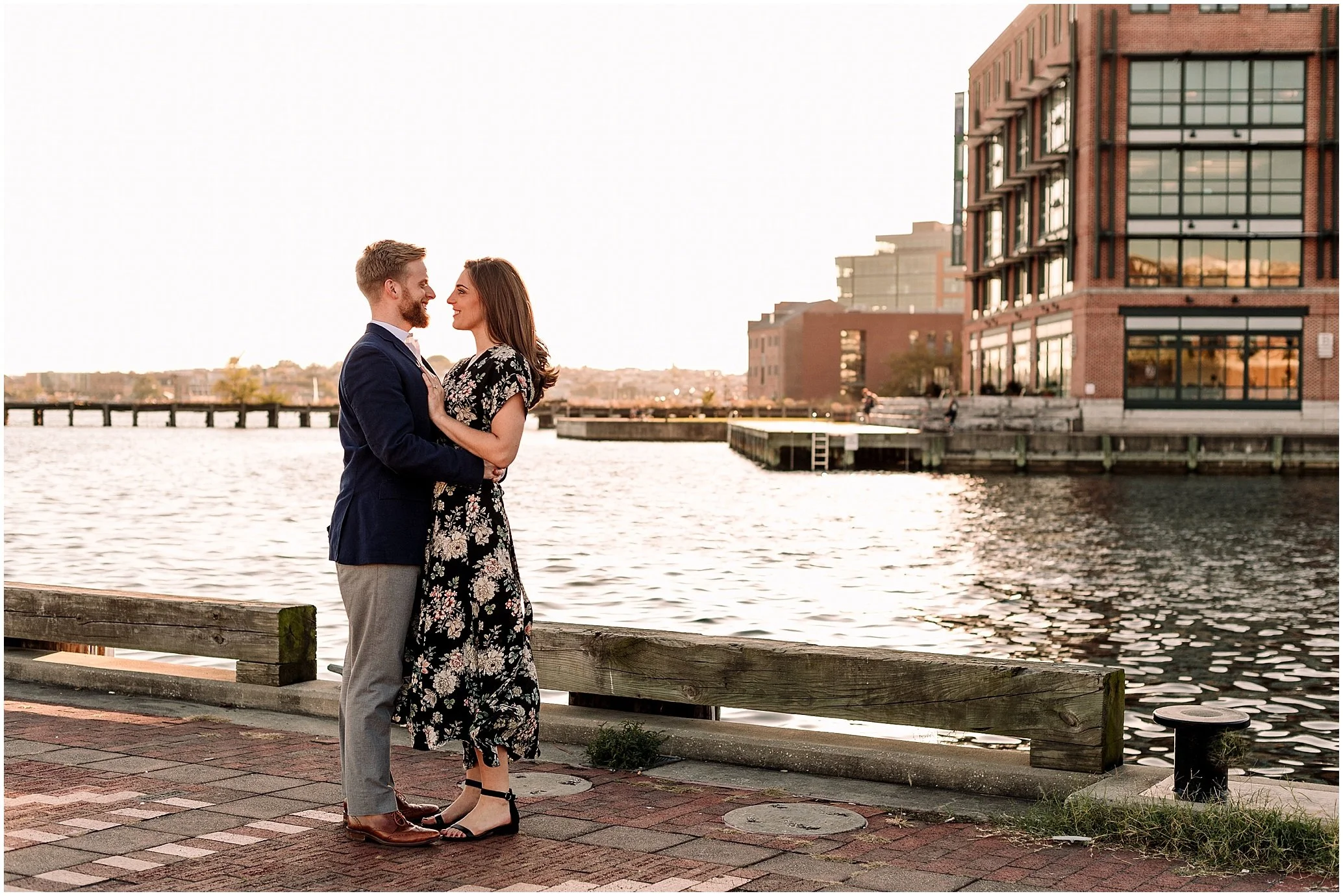 Liz + Brian's Fells Point Engagement Session: Baltimore, MD