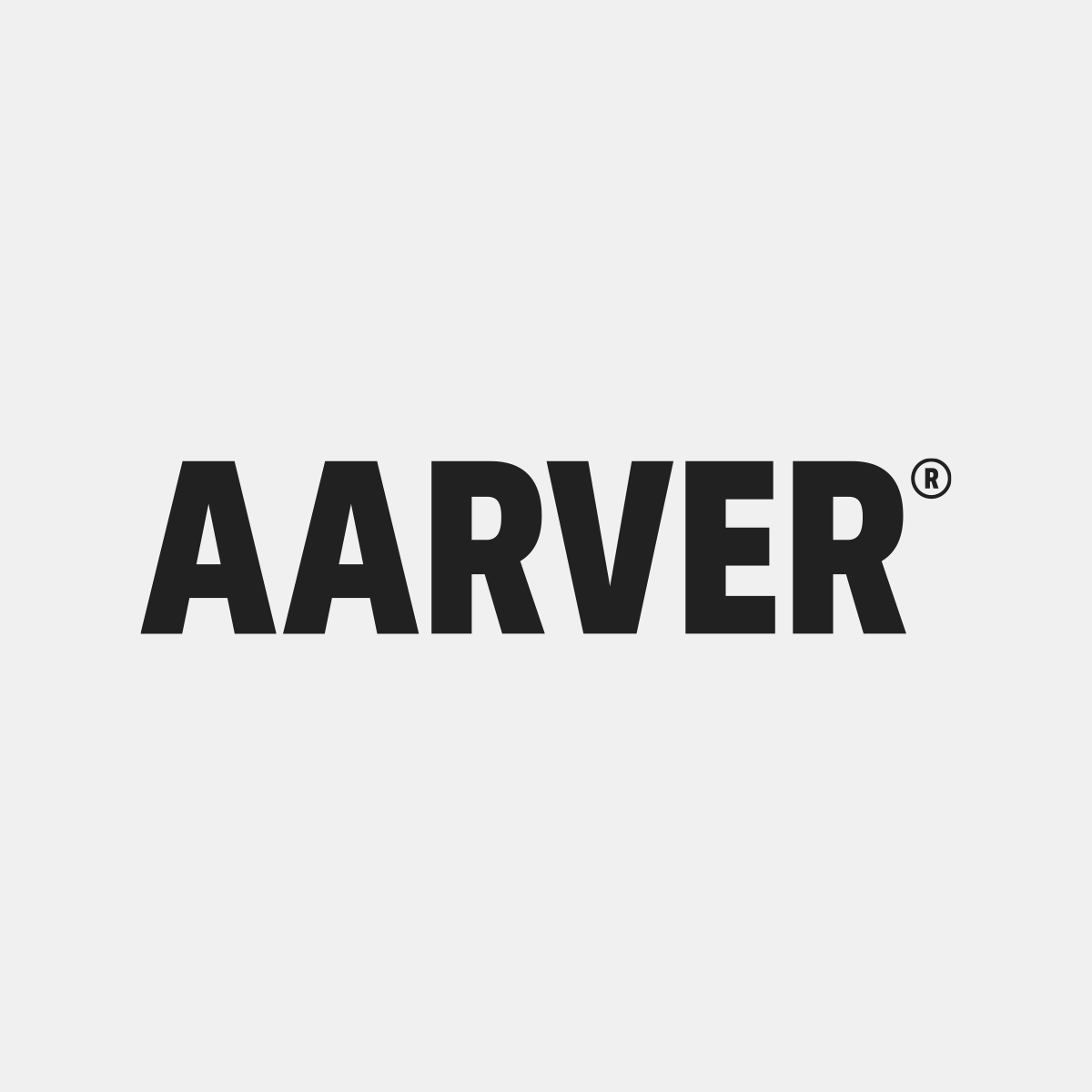 Logo Schriftzug von AARVER, Indigo Siebdruck Kunde