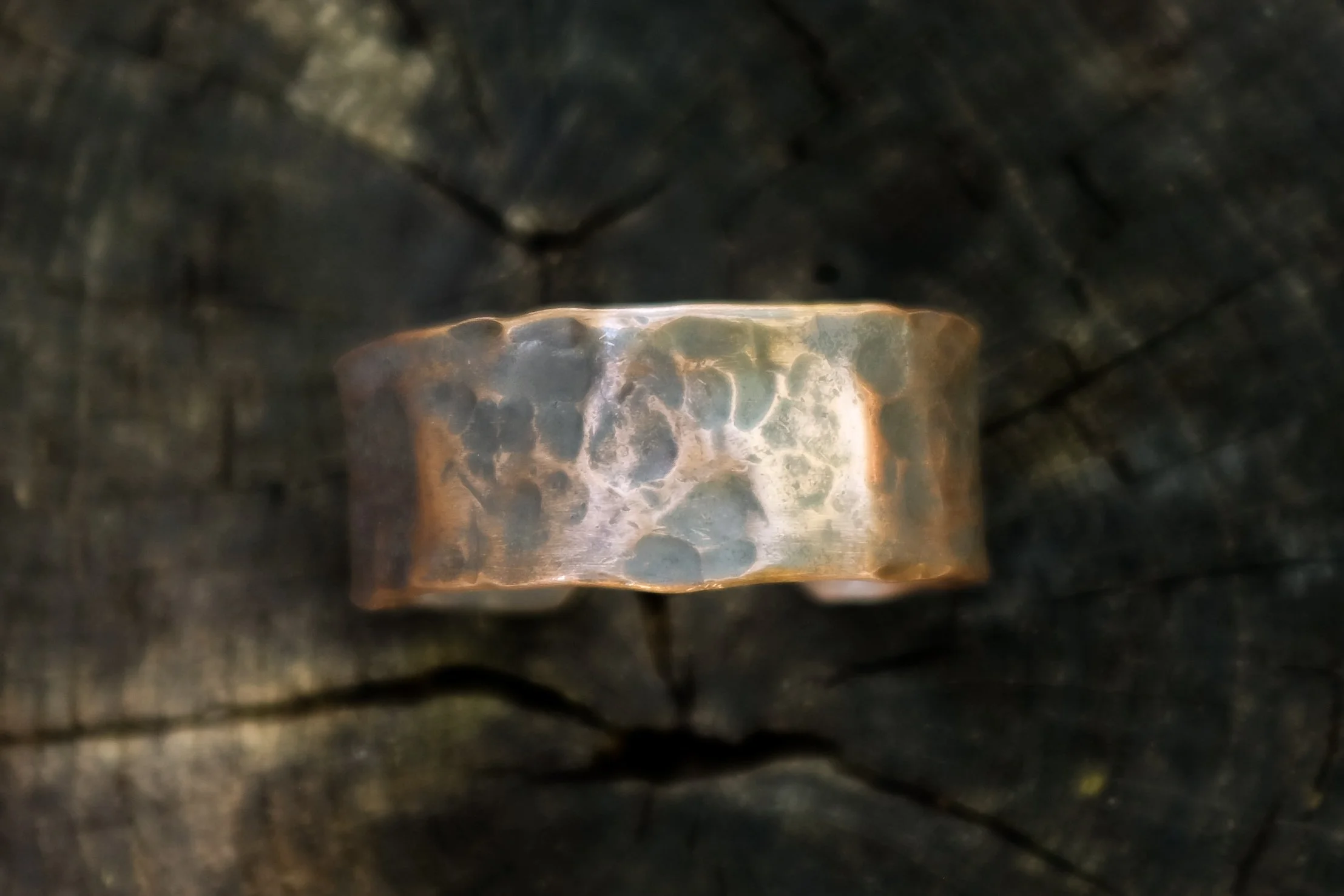 Hammered copper cuff/bracelet