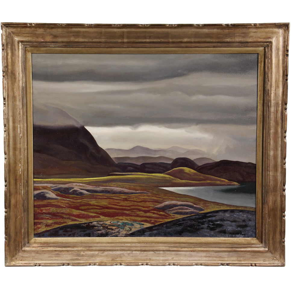 OIL ON CANVAS - "West Greenland Landscape, 1929" by Rockwell Kent