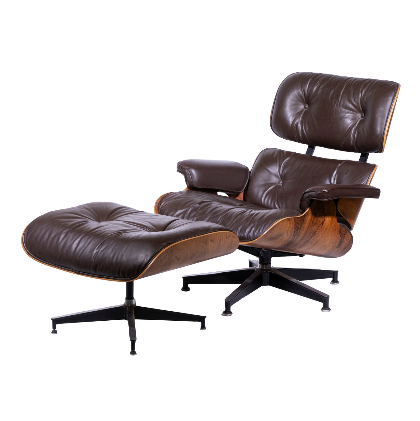 VINTAGE HERMAN MILLER EAMES CHAIR & OTTOMAN