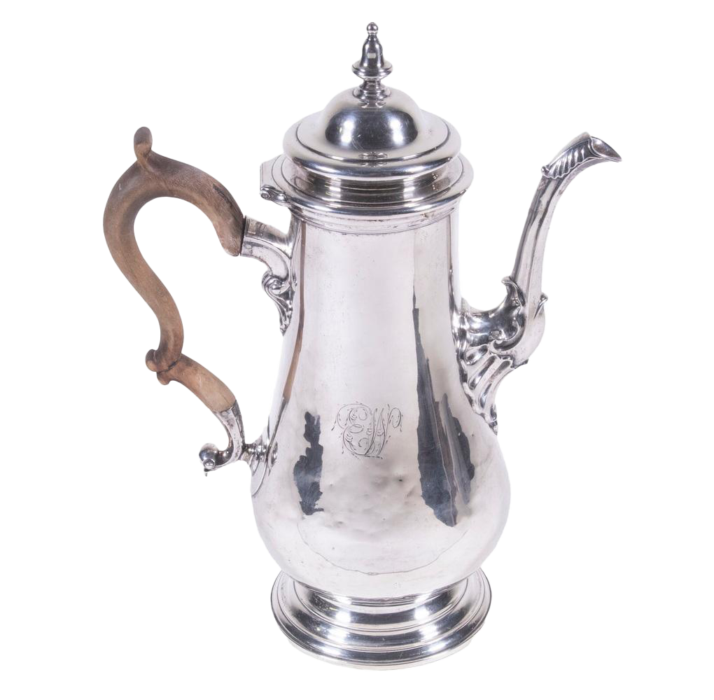 Boston silversmith Barnabas Webb Coffee Pot