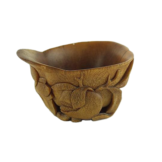 CHINESE RHINO HORN CUP QING DYN 17TH-18TH C