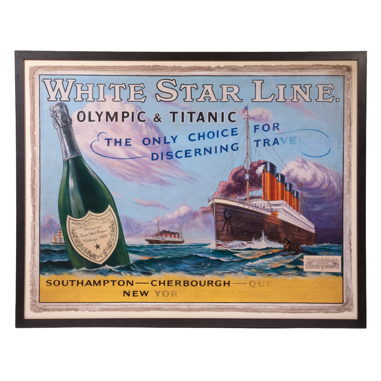 WHITE STAR LINE - MOET & CHANDON CHAMPAGNE SIGN