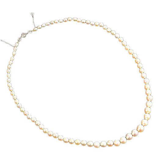Graduated Natural Pearl Necklace