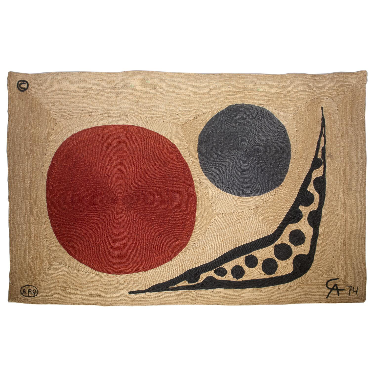 Alexander Calder fiber Tapestry "Moon"