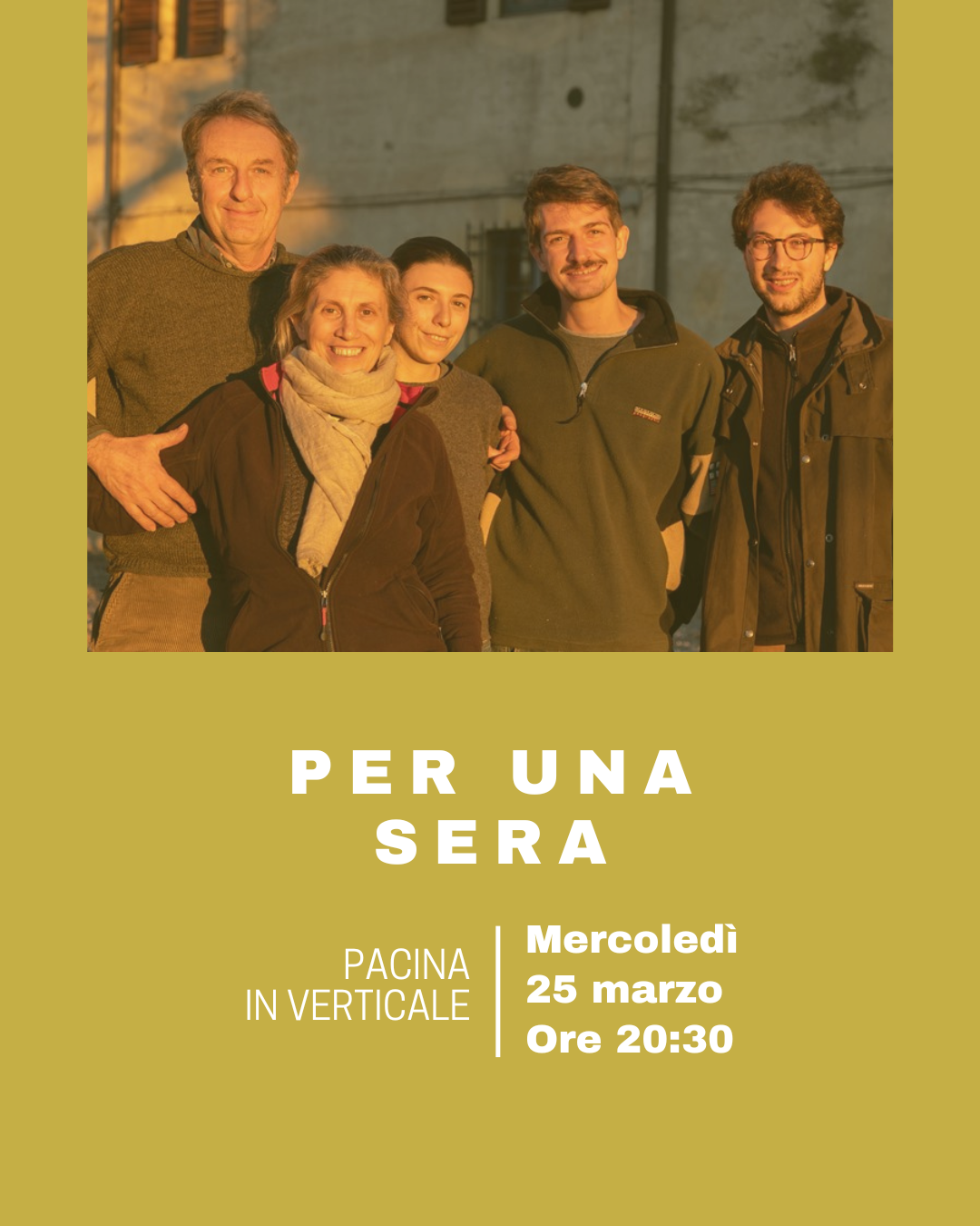 Per Una Sera | Pacina in Verticale