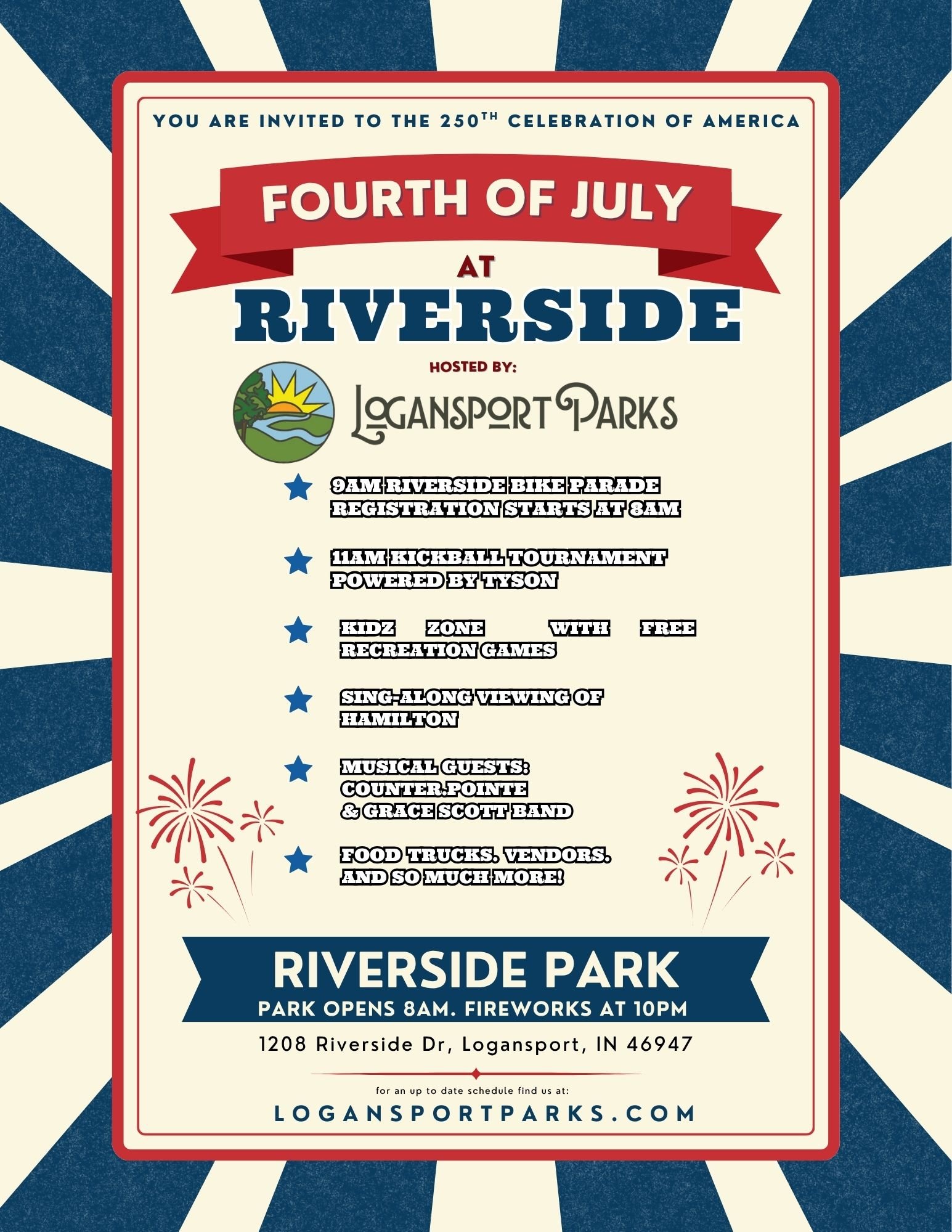 America's 250th Celebration of the FOURTH OF JULY AT RIVERSIDE!