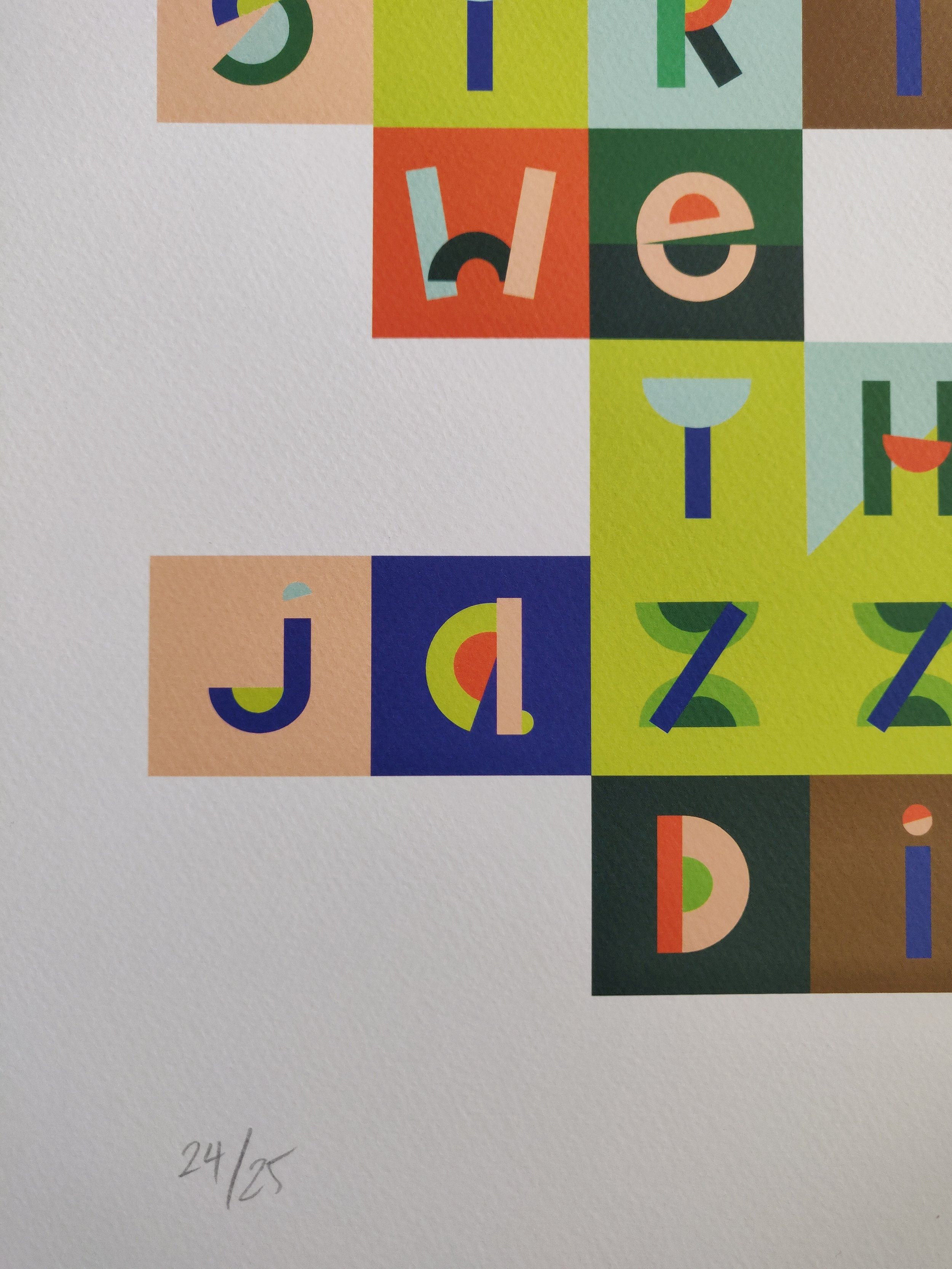 Typografische poster, we real cool, 70x50cm, (2022)