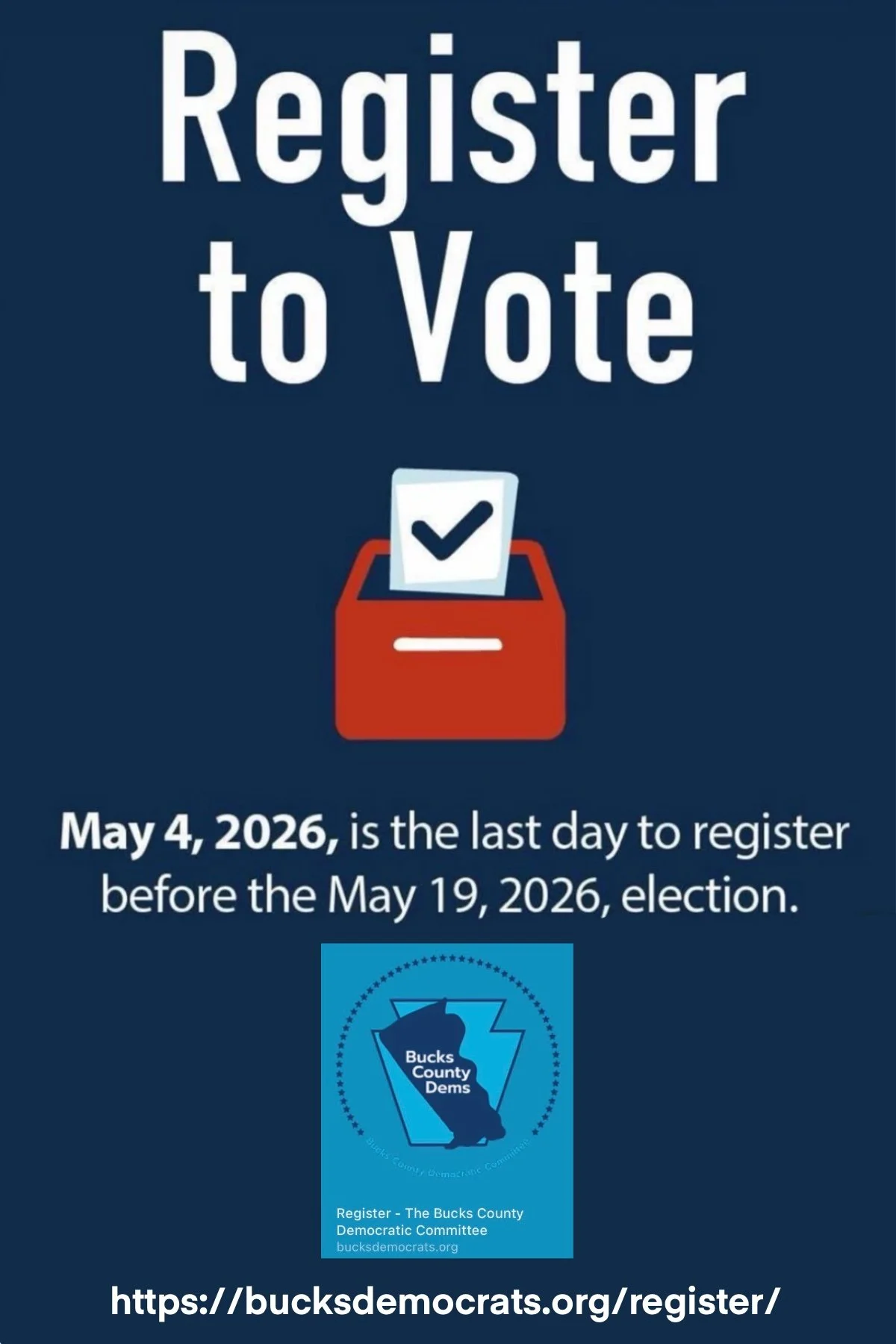 Register to Vote in the May Democratic Primary