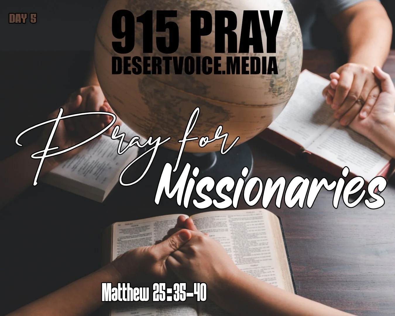 PRAY FOR MISSIONARIES (Day 5)