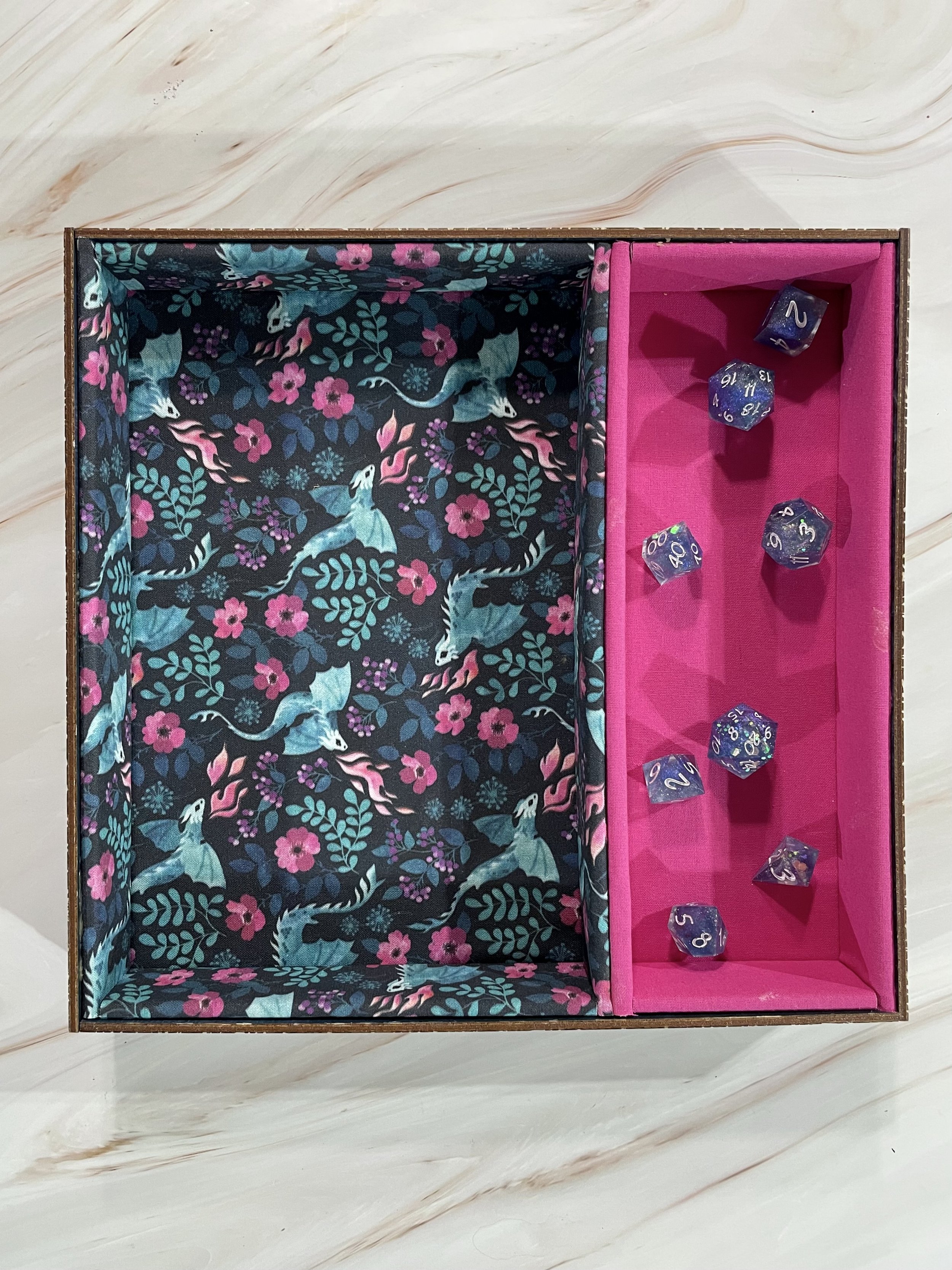 Dragons in the Garden Double Dice Tray