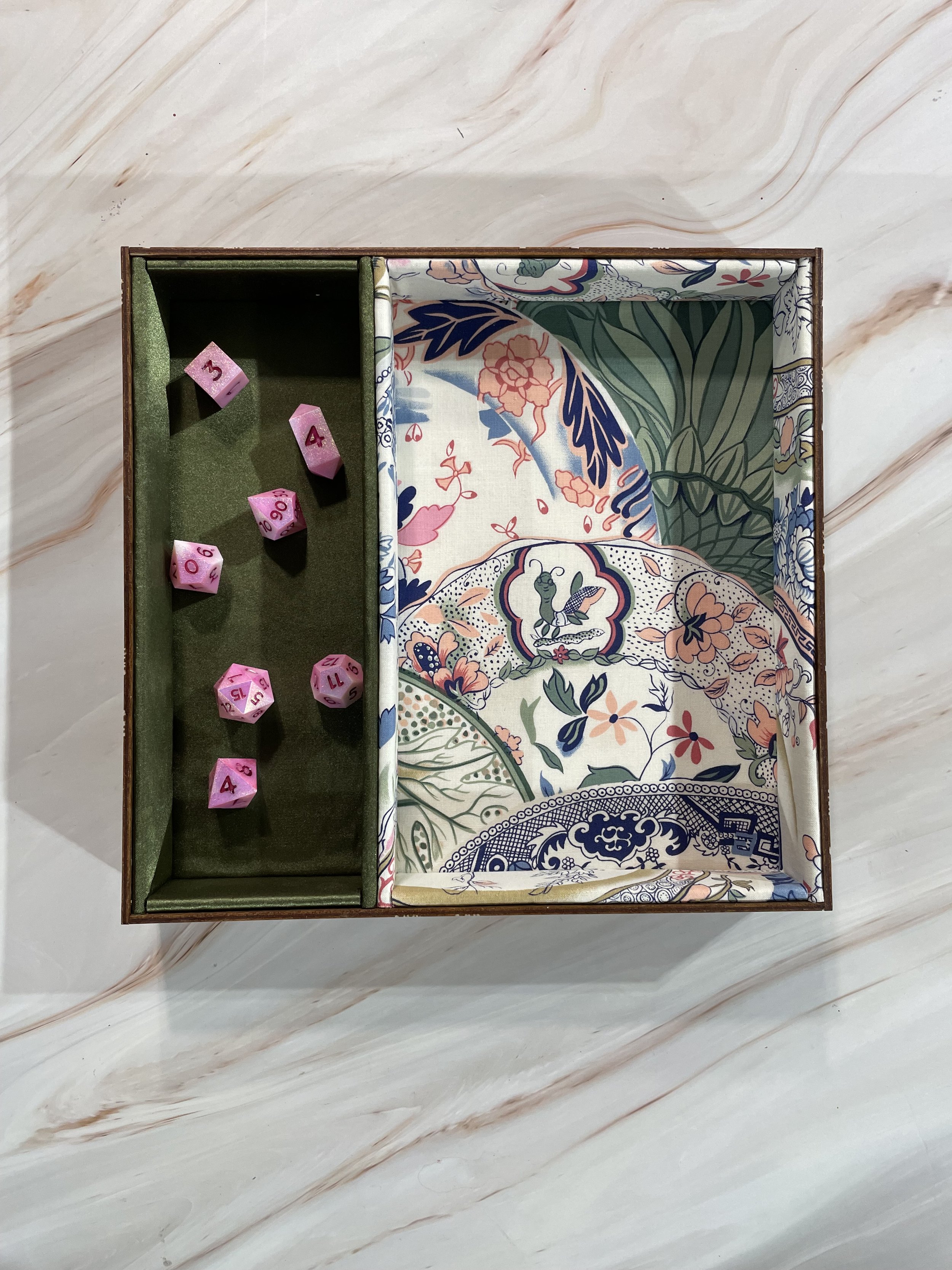 Garden Reverie (green) Double Dice Tray
