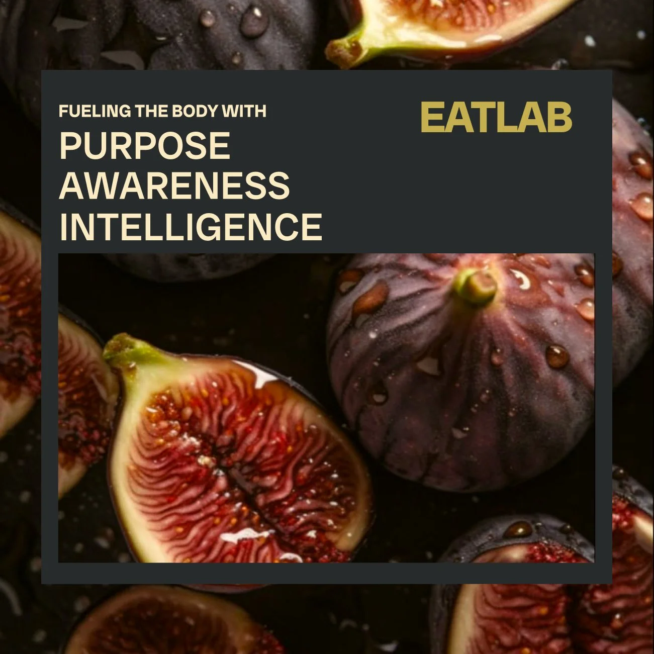 Figs with water droplets, some cut open showing their red interior.