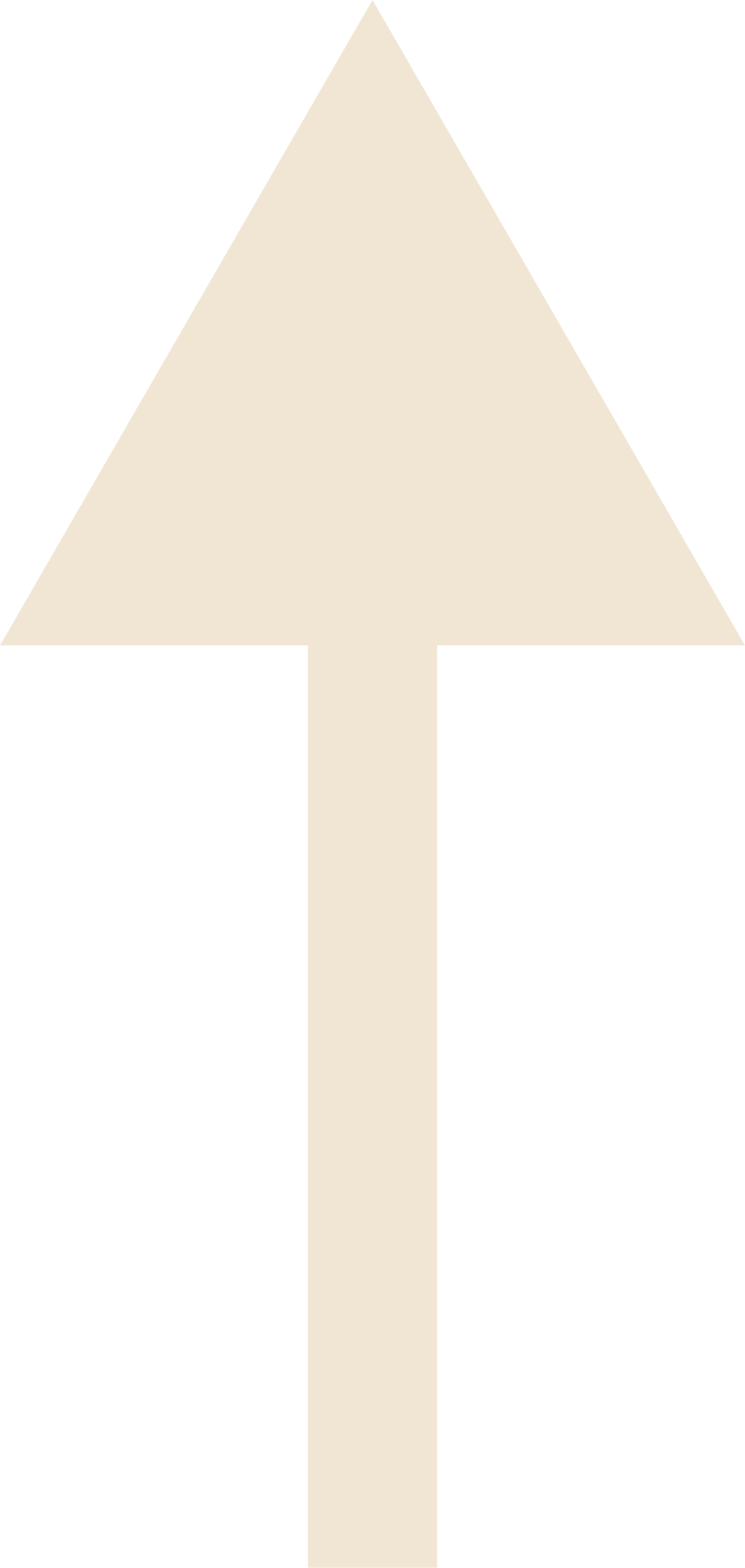 A large beige arrow pointing upwards on a black background.