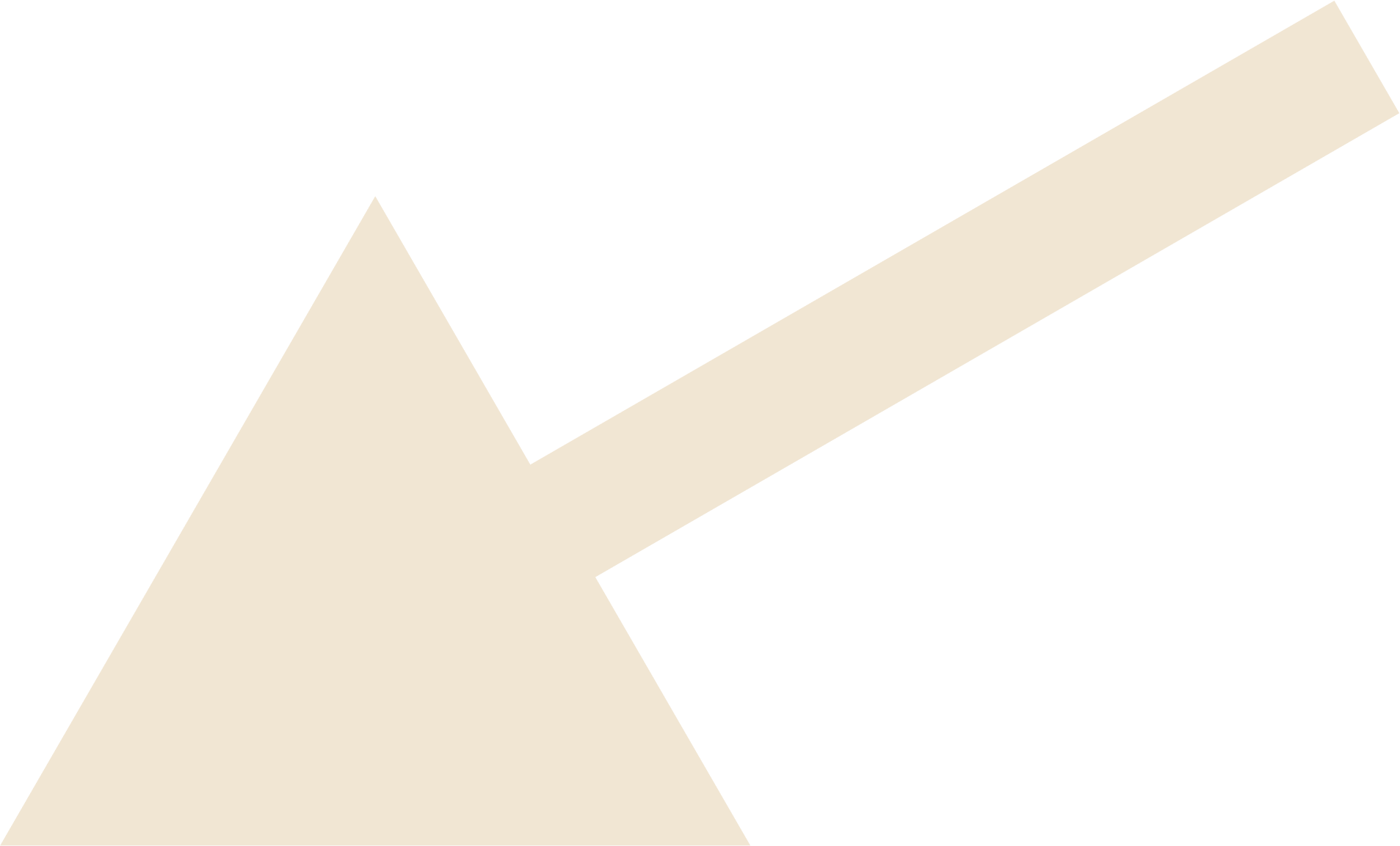 A black arrow pointing to the right with a white upward triangle shape in front of it.